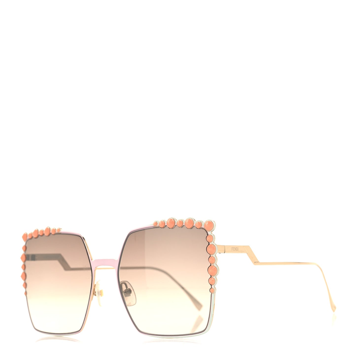 Metal Dots Square Sunglasses FF 0259/S Gold
