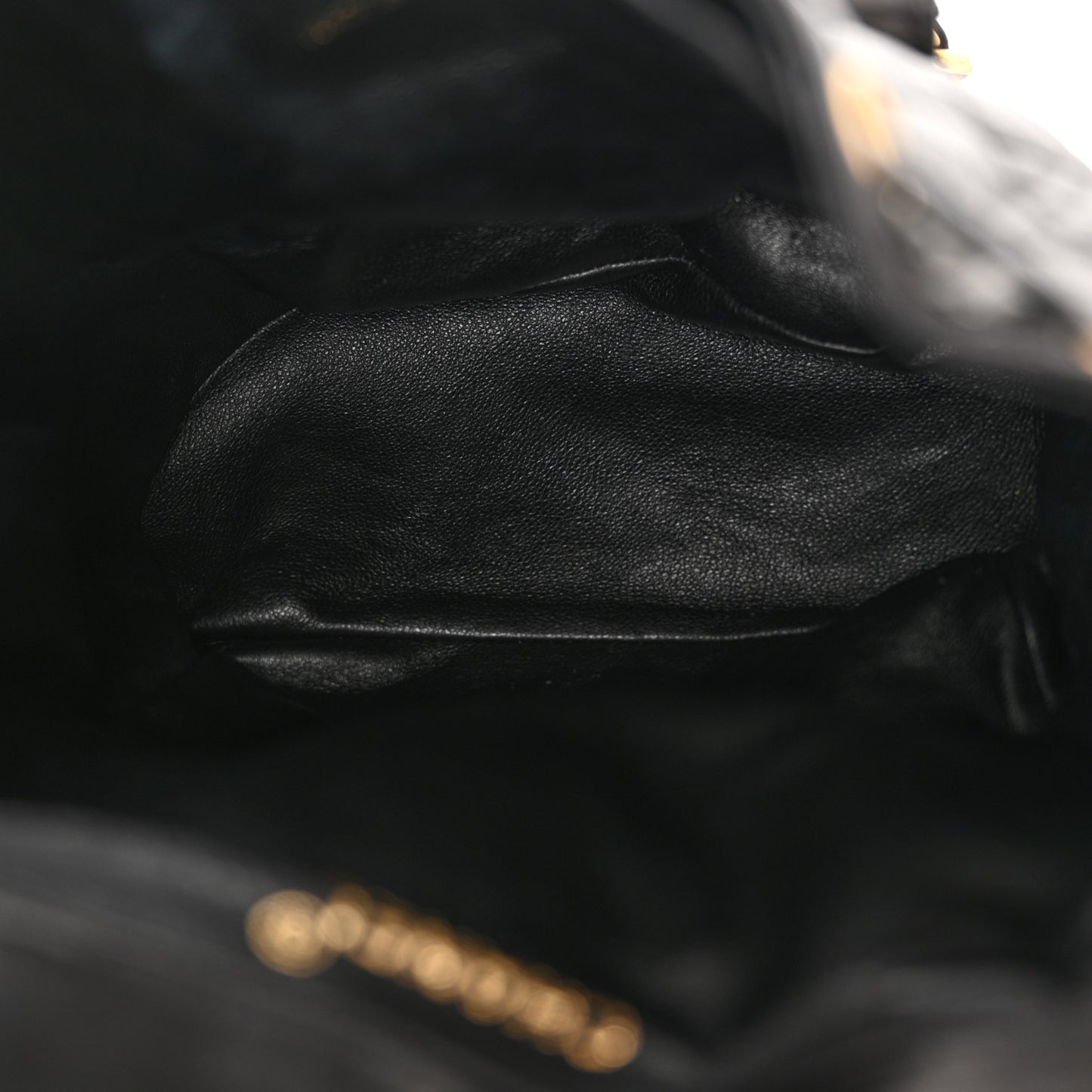 Lambskin Quilted Backpack Black
