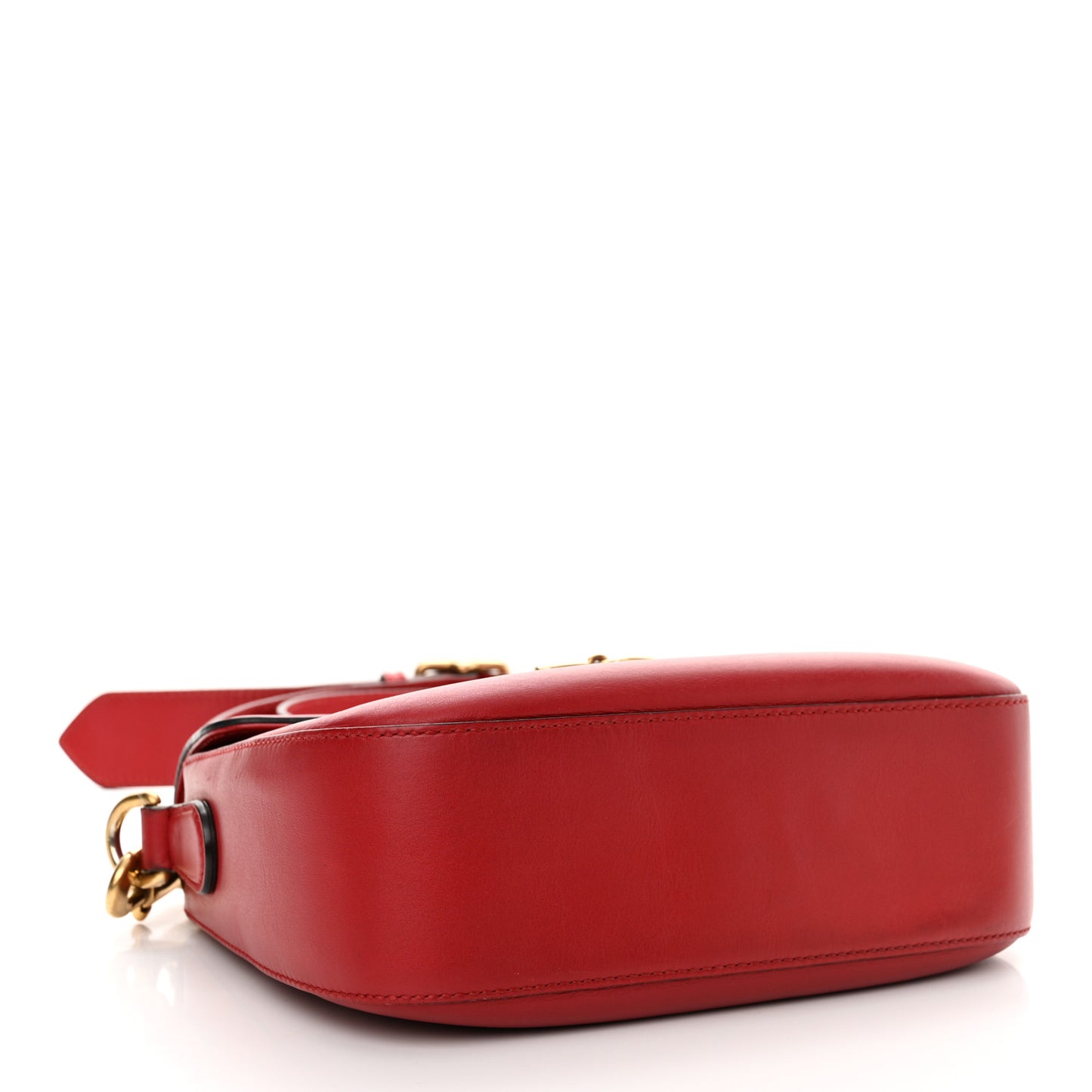 Ruinart Calfskin Medium Lady Web Shoulder Bag Hibiscus Red