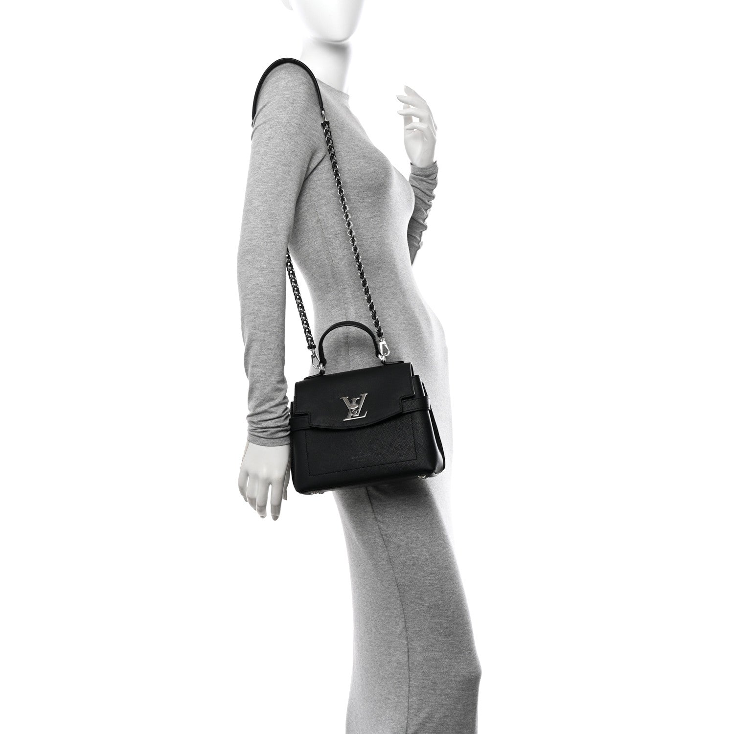 Louis Vuitton Calfskin Lockme Ever Mini Black 2 of 9
