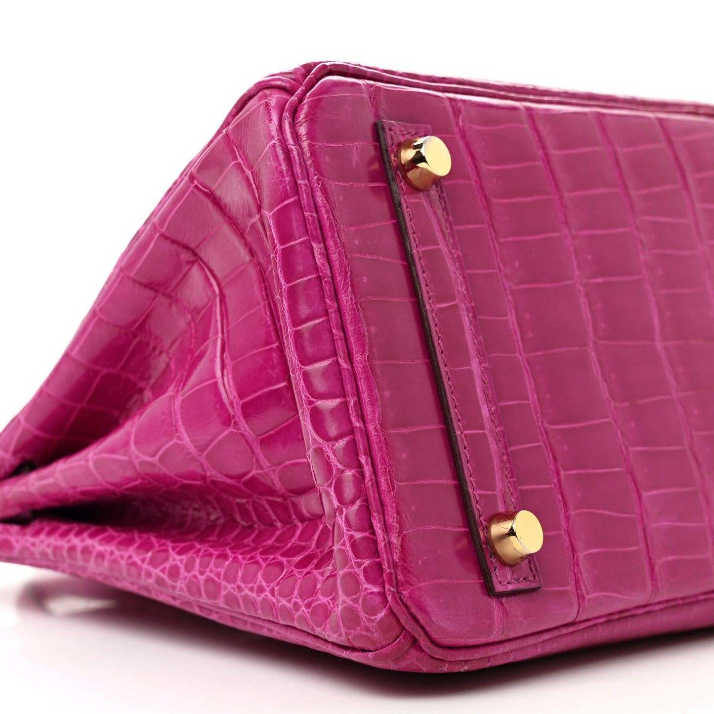 Shiny Porosus Crocodile Birkin 25 Rose Scheherazade