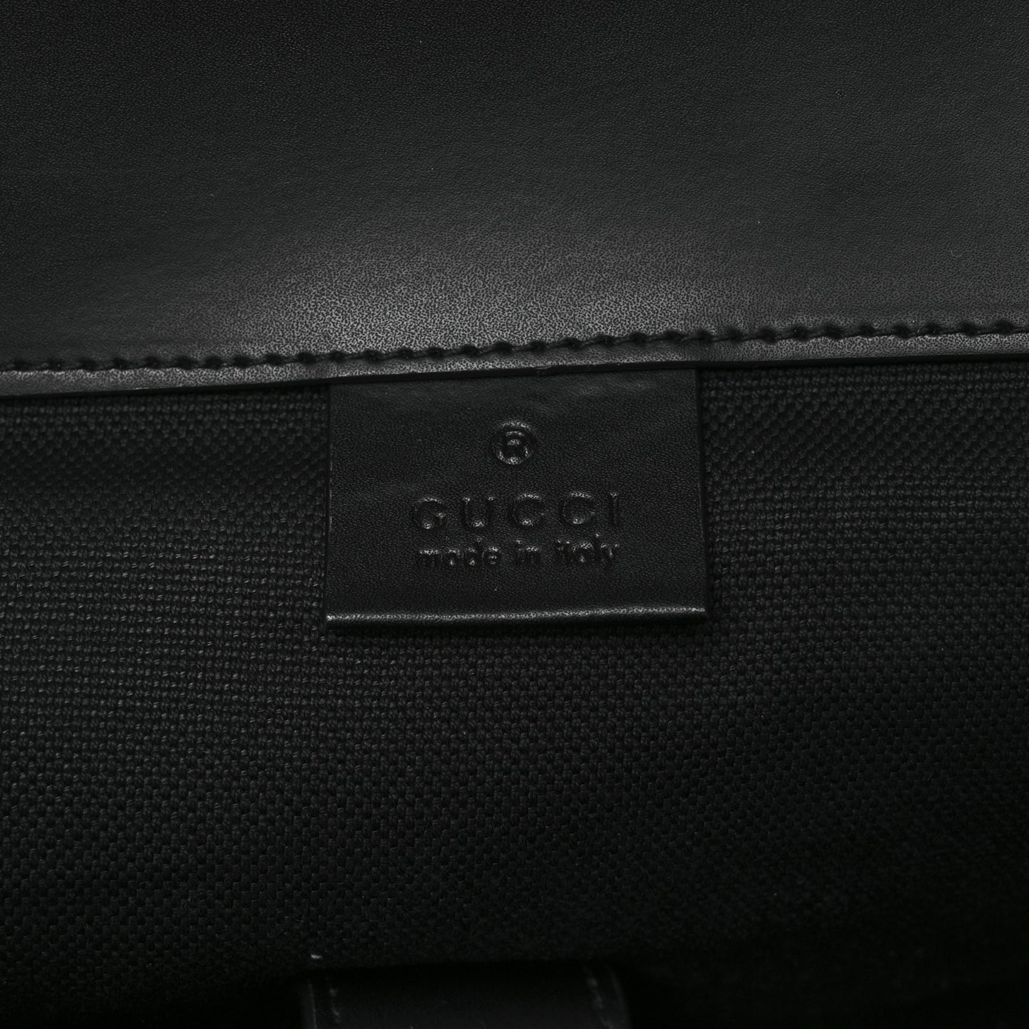 Soft GG Supreme Monogram Calfskin Web Double Buckle Backpack Black