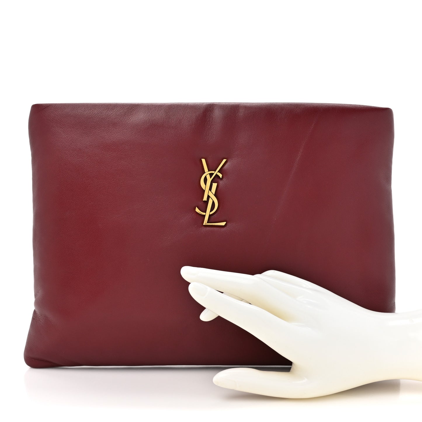 Lambskin Small Calypso Pouch Rouge Merlot