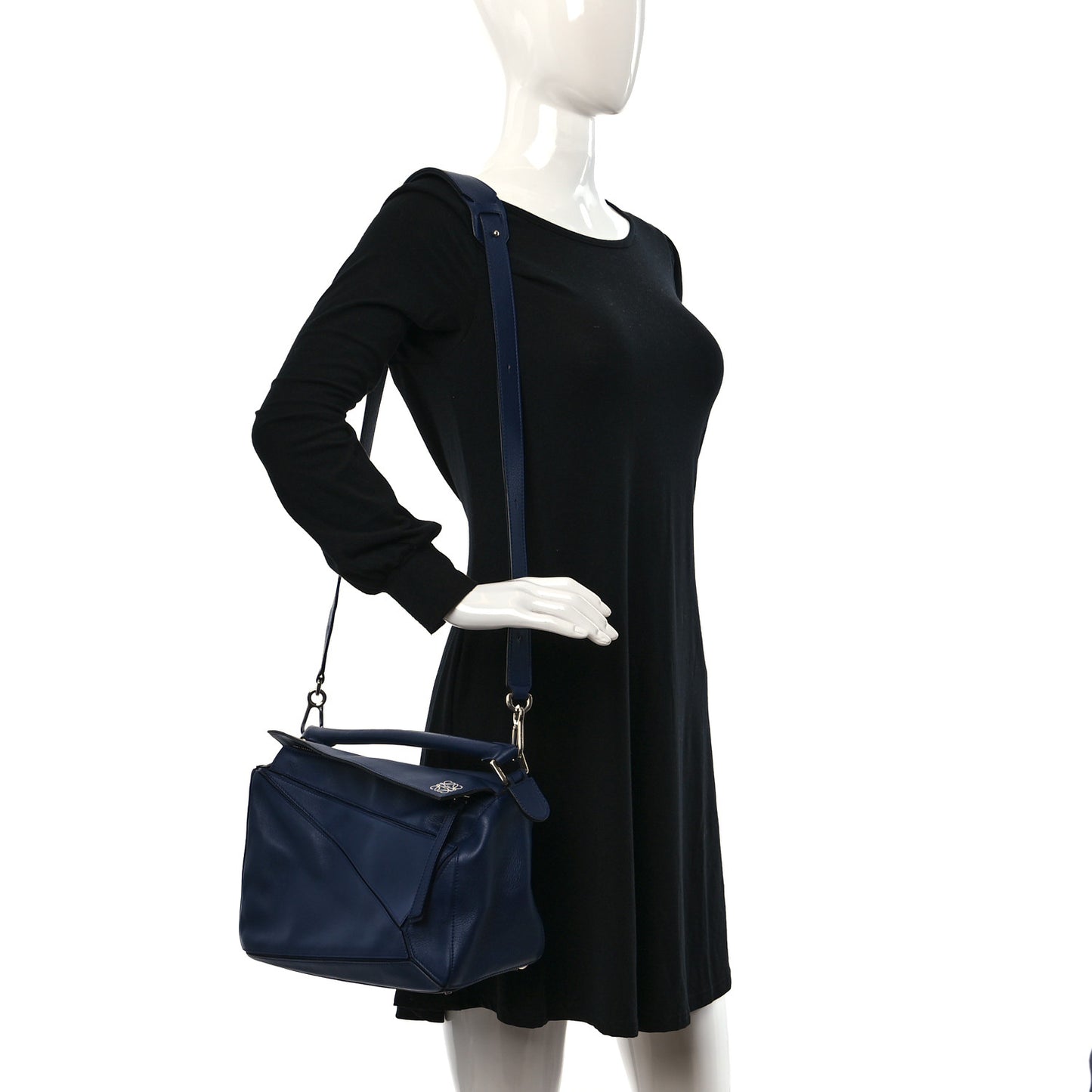 Calfskin Medium Puzzle Bag Marine