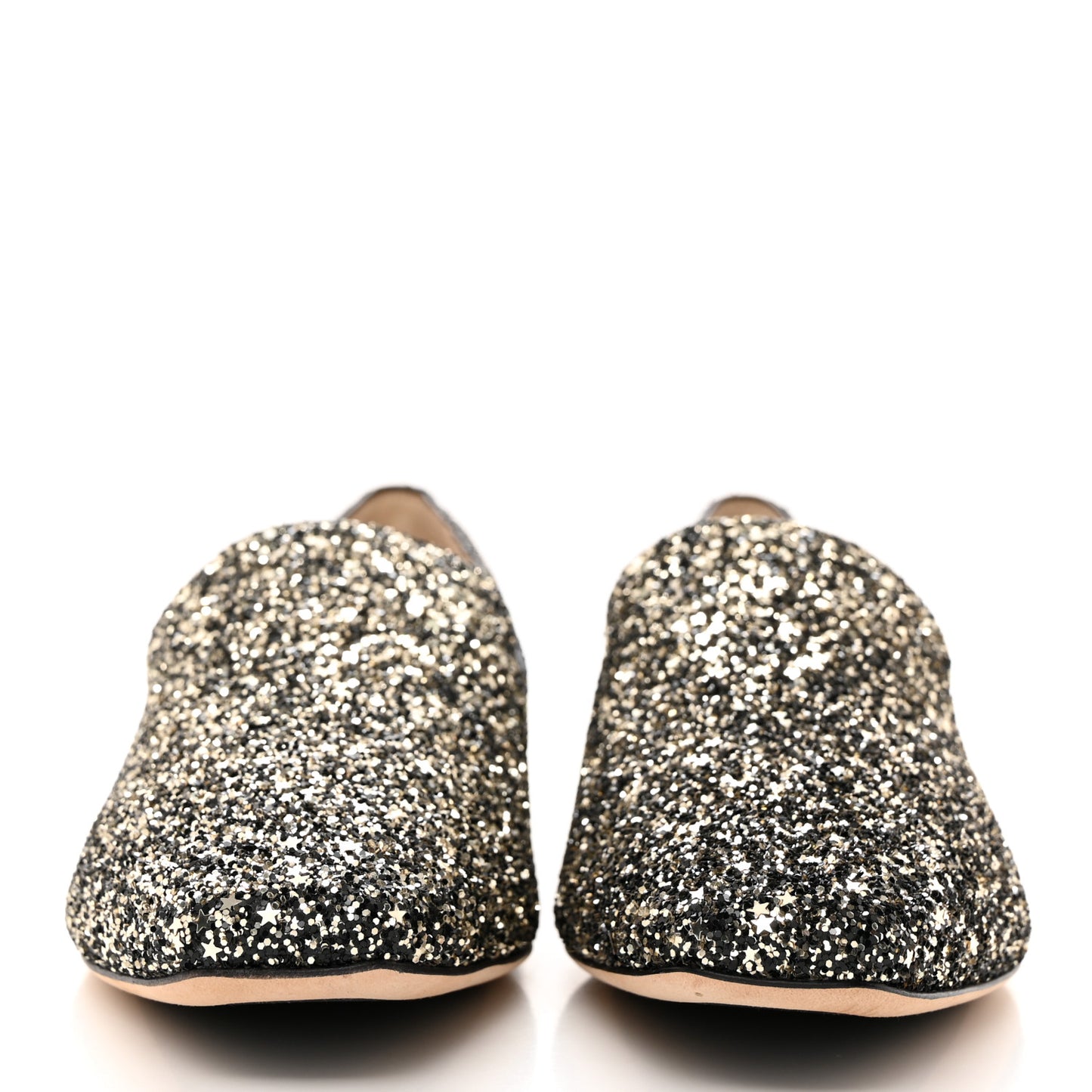 Coarse Glitter Jaida Flat Loafer 36.5 Black