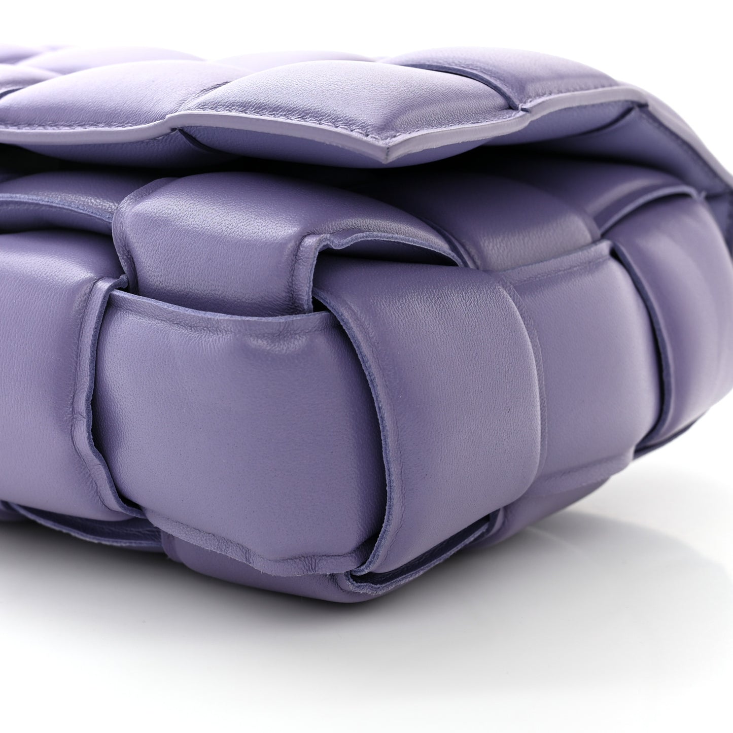 Nappa Maxi Intreccio Padded Cassette Crossbody Bag Lavender