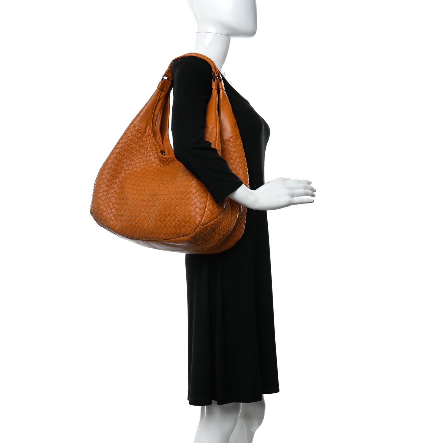 Nappa Intrecciato Medium Campana Hobo Topaz