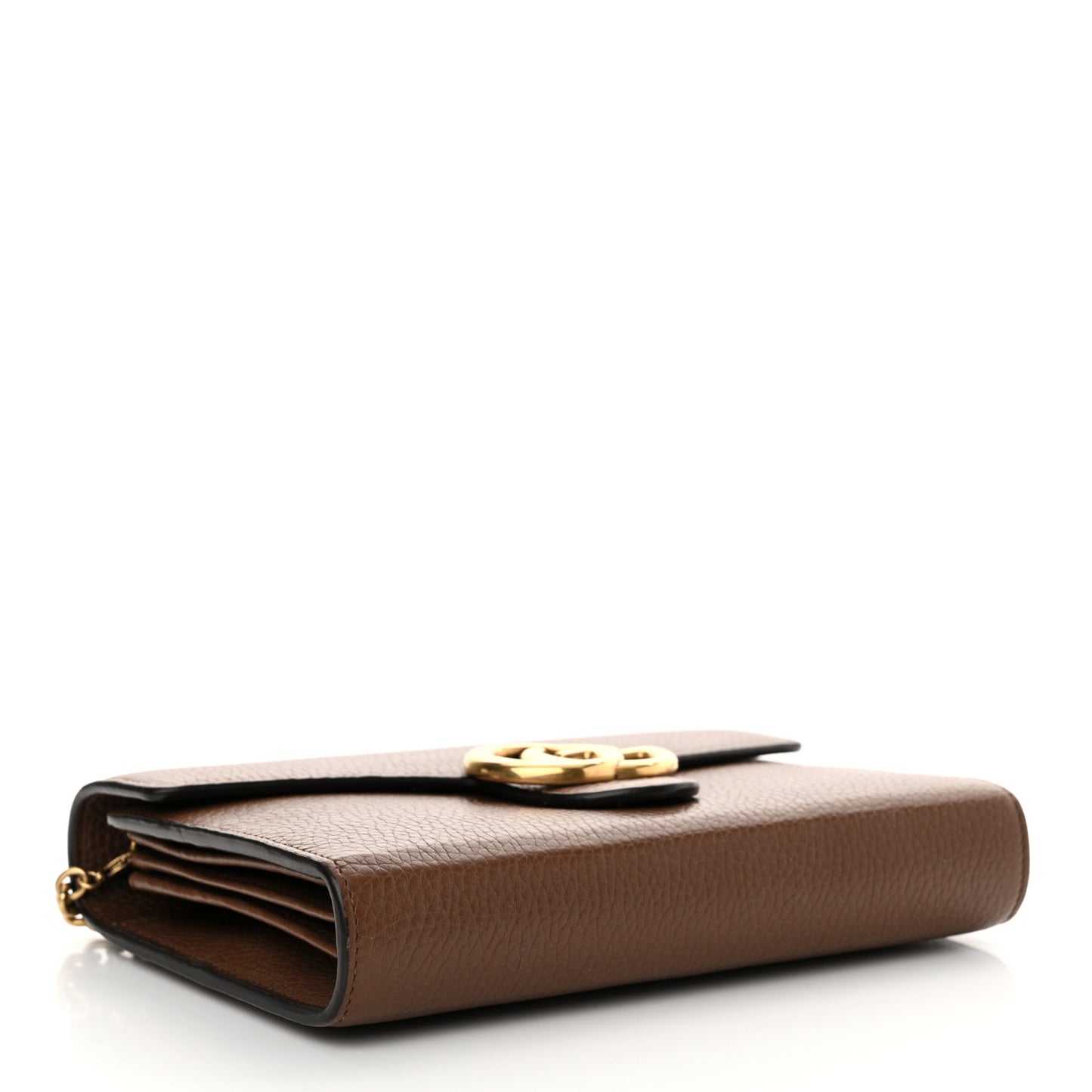 Cellarius Calfskin GG Marmont Chain Wallet Nut Brown