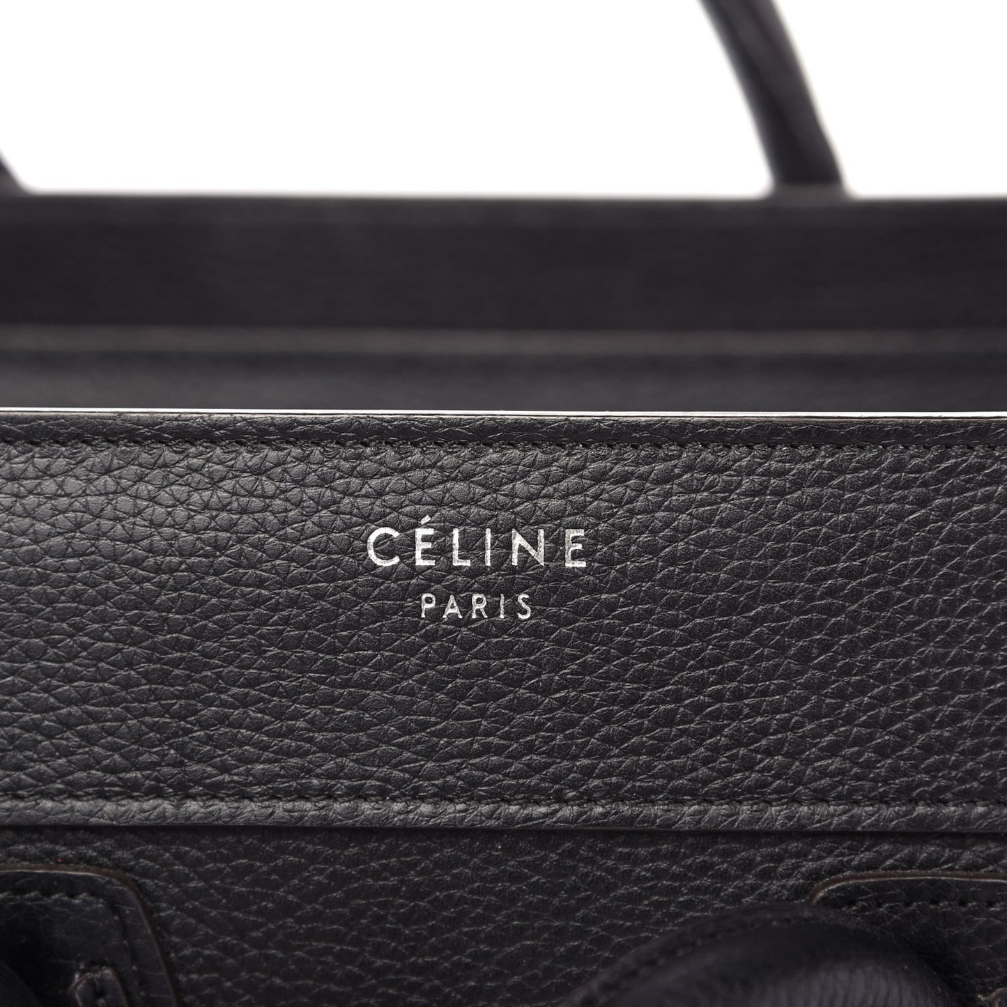 Drummed Calfskin Micro Luggage Black