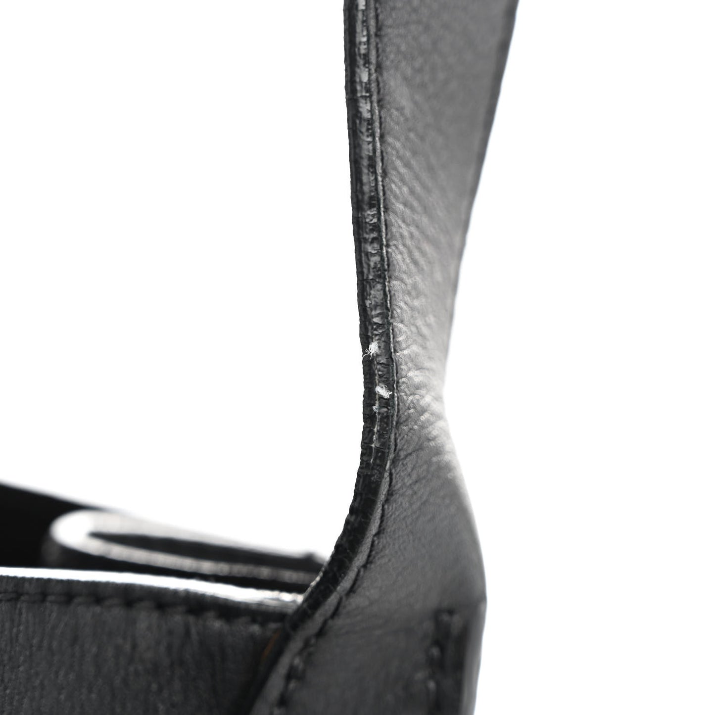 Smooth Calfskin Long Strap Big Bucket Bag Black