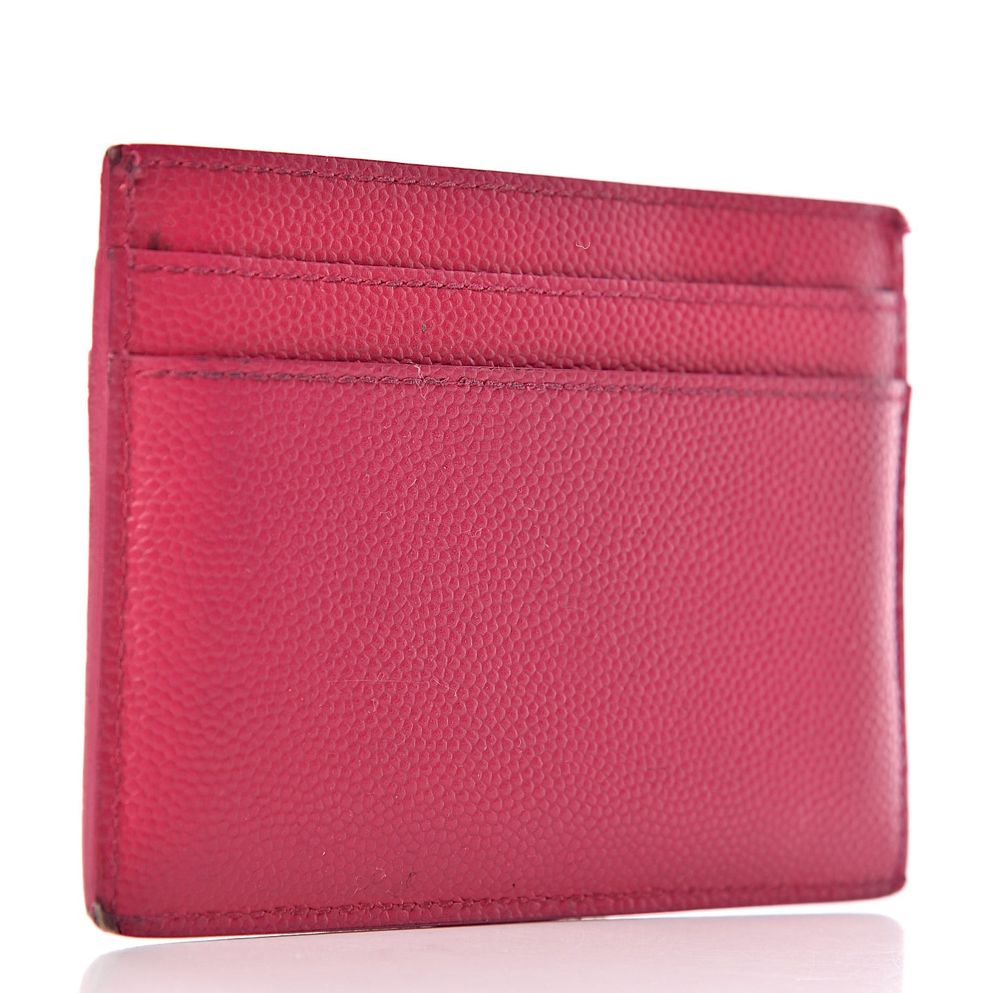 Grain De Poudre Monogram Credit Card Case Fuschia