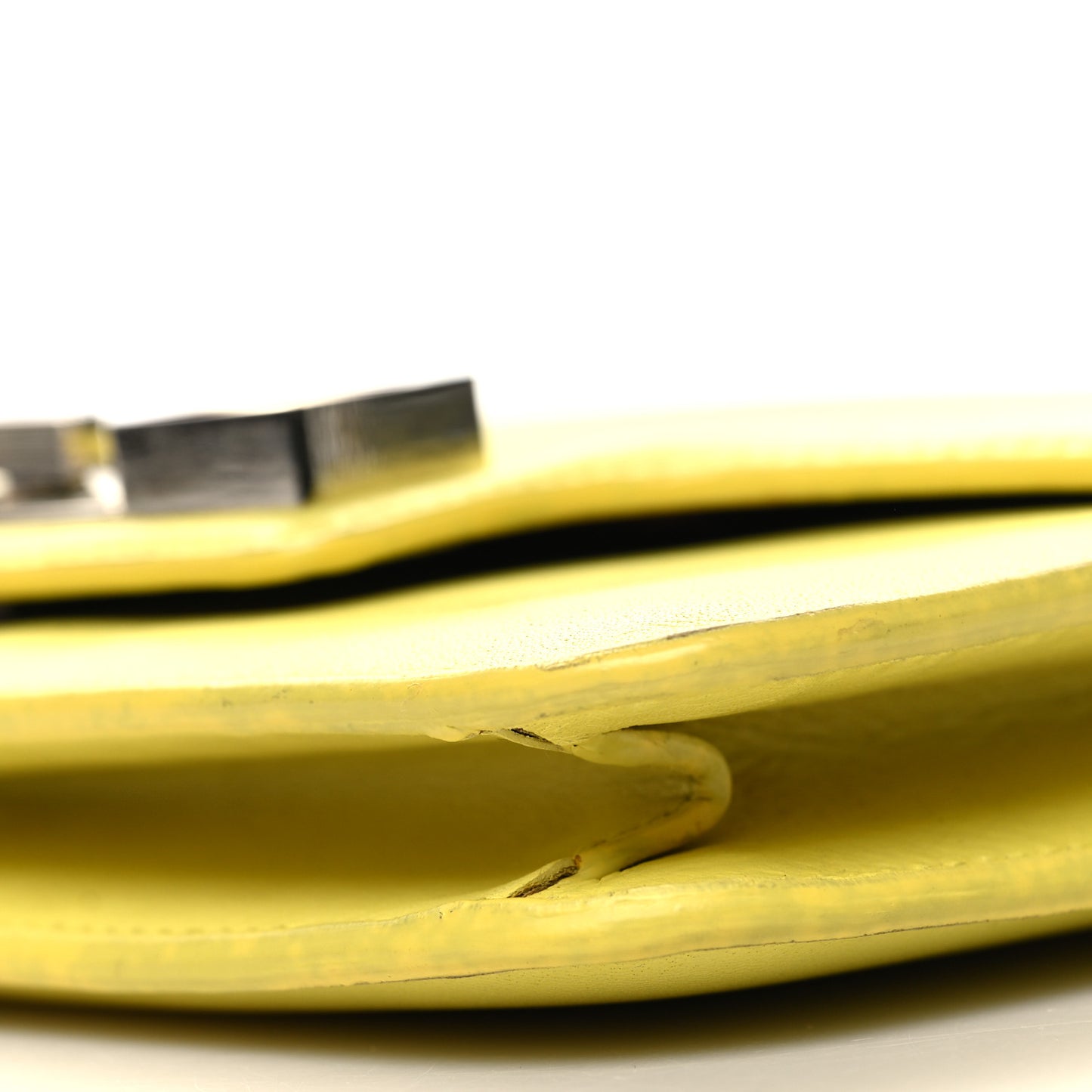 Smooth Calfskin PS11 Chain Wallet Yellow