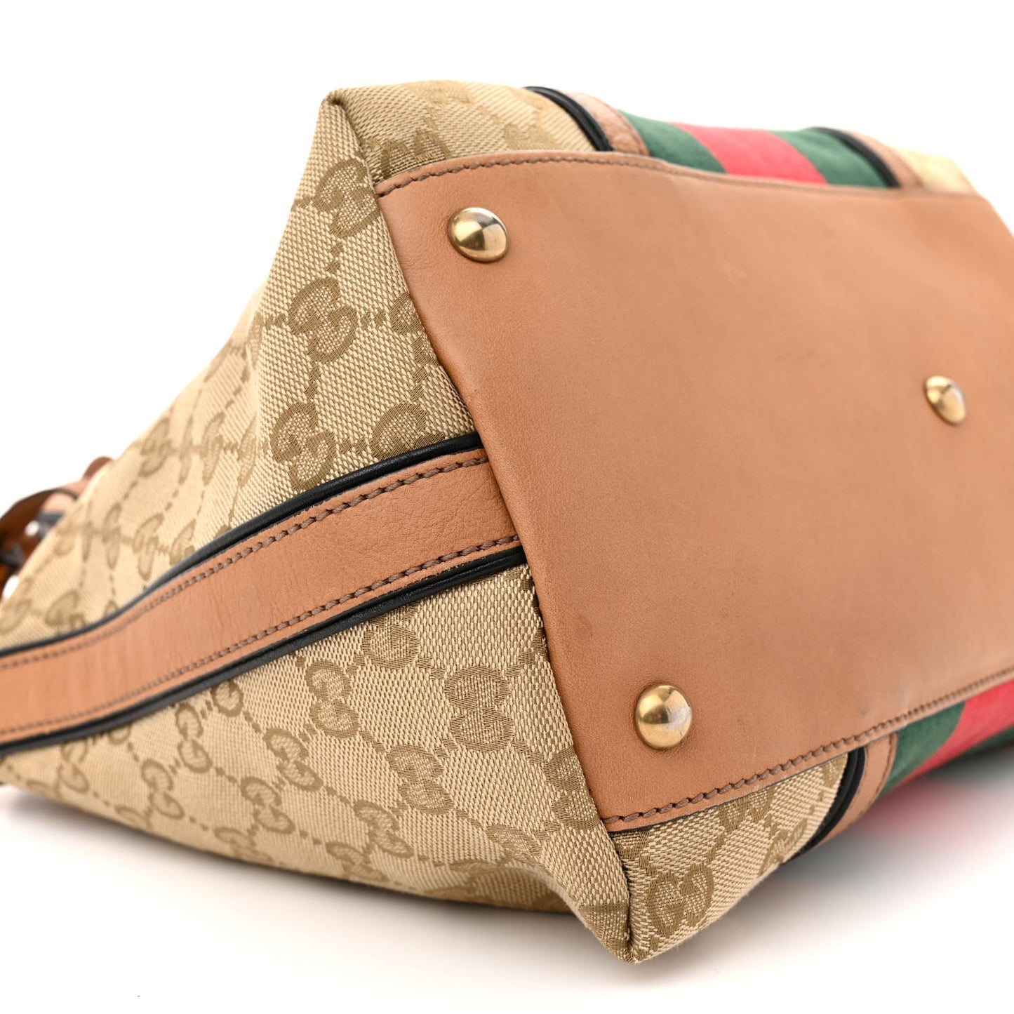 Monogram Web Rania Top Handle Bag Natural