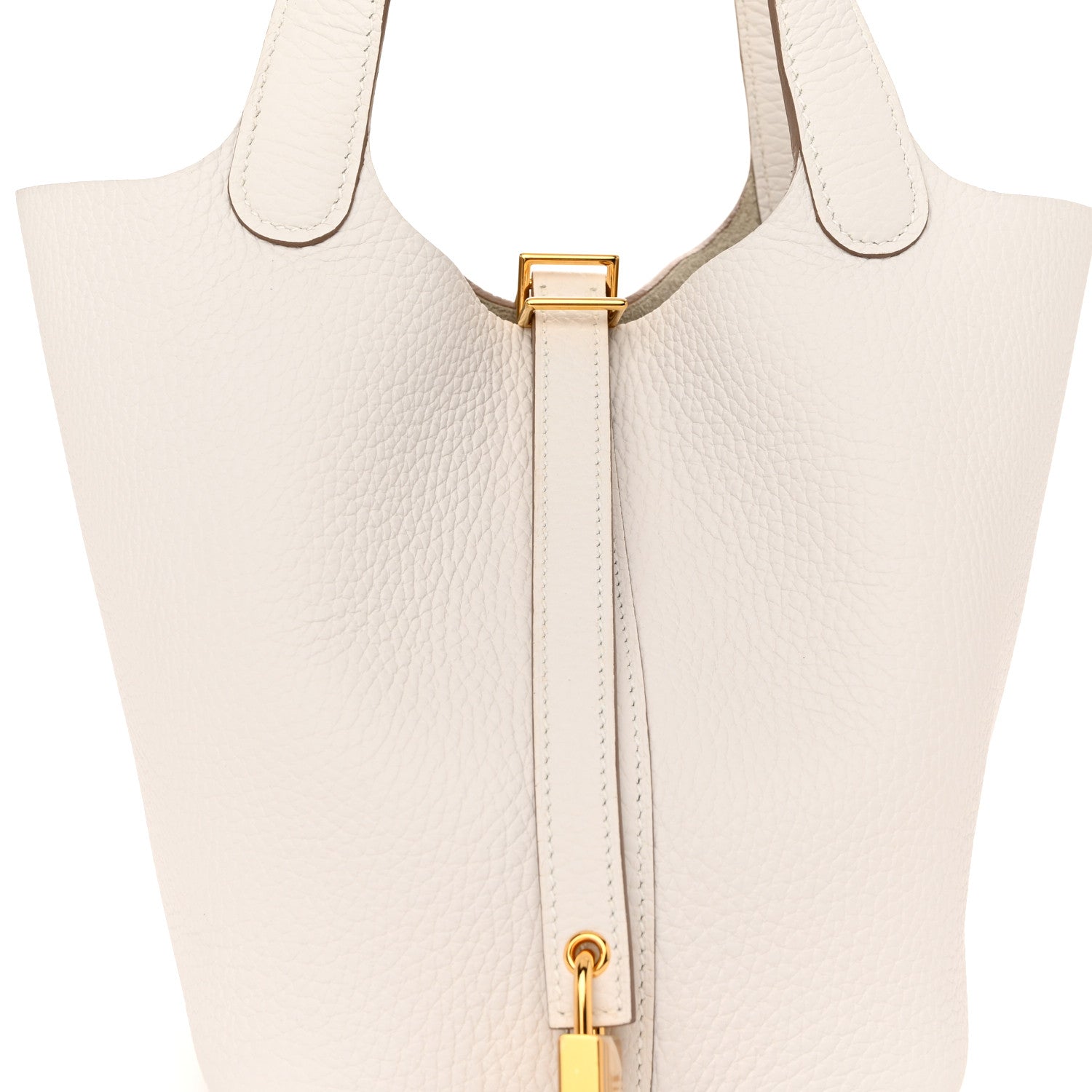 Hermes Taurillon Clemence Picotin Lock 18 PM Gris Pale 8 of 11