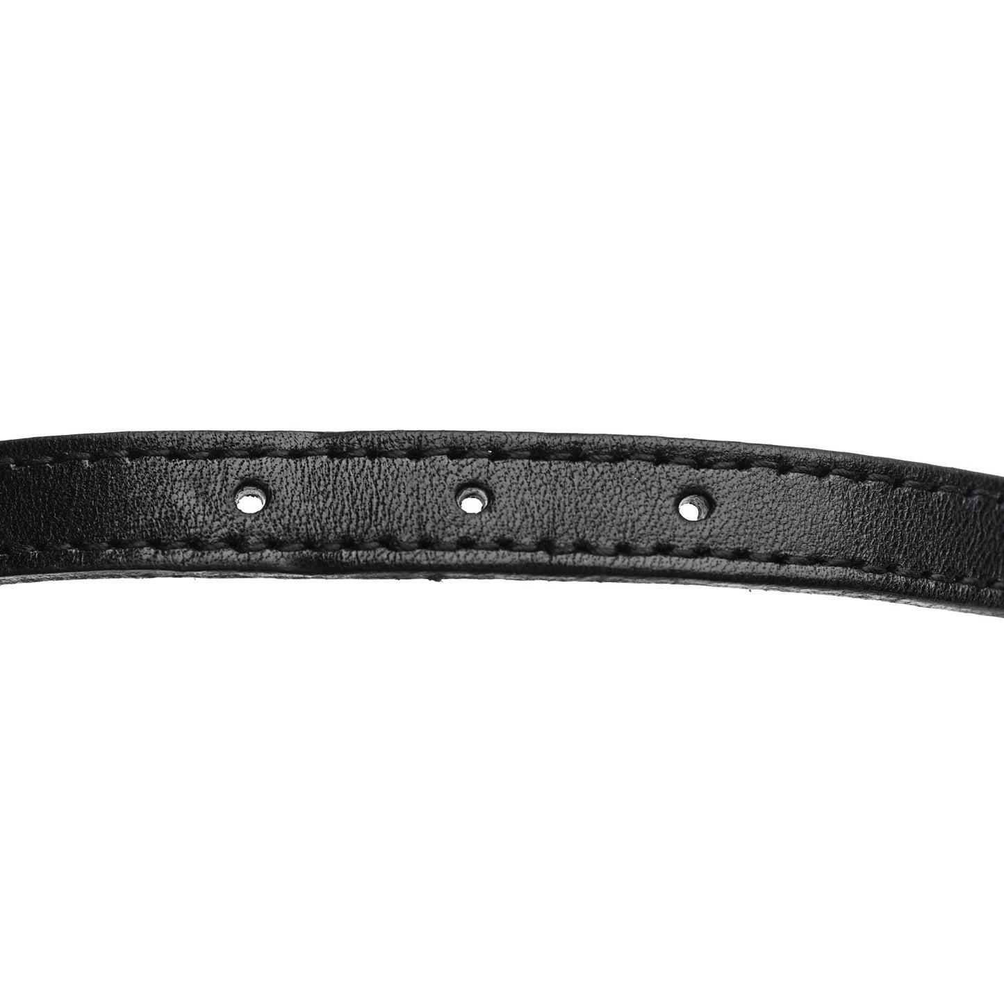 Leather Lucky Bone Double Wrap Bracelet Black