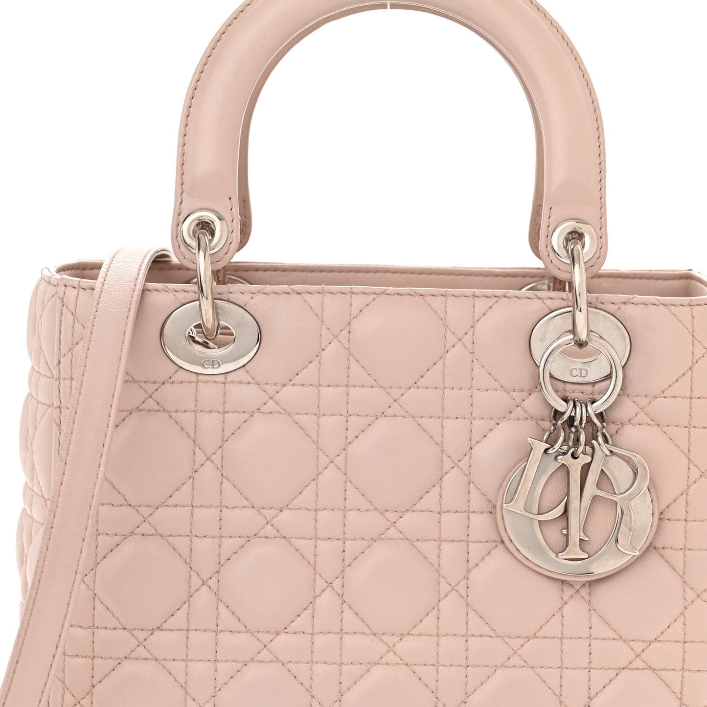 Lambskin Cannage Medium Lady Dior Light Pink