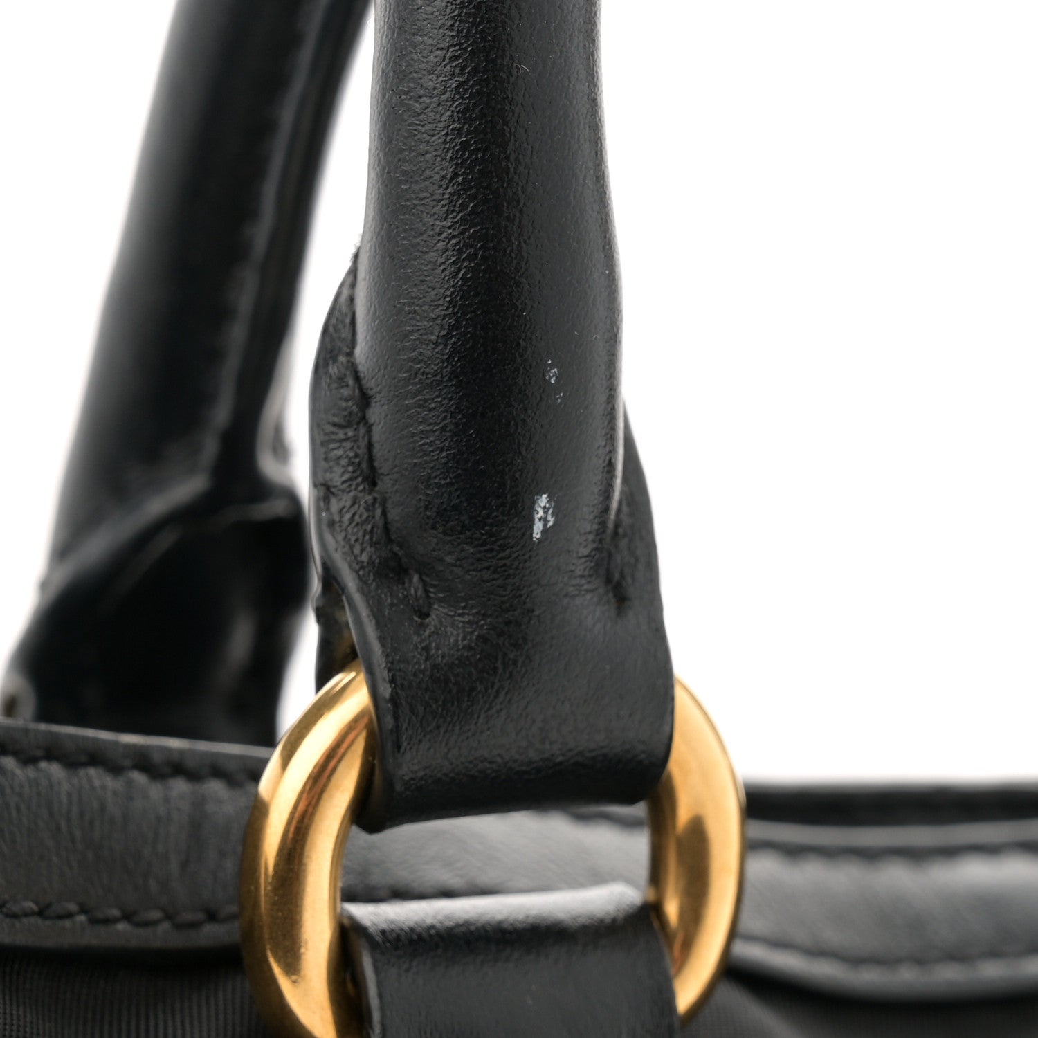 Prada Tessuto Nylon Soft Calf Tote Black 14 of 16
