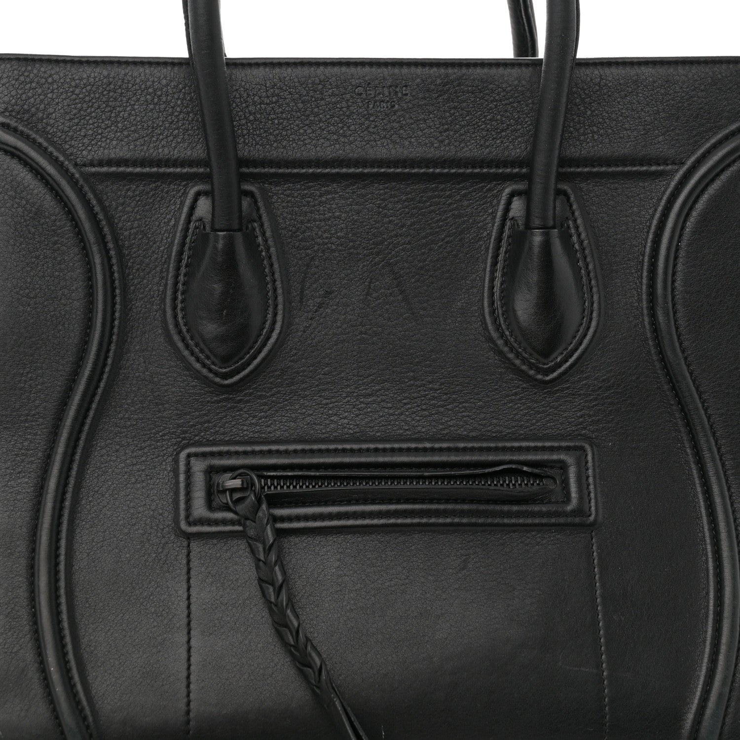 Celine Supple Calfskin Medium Phantom Luggage Black 10 of 22