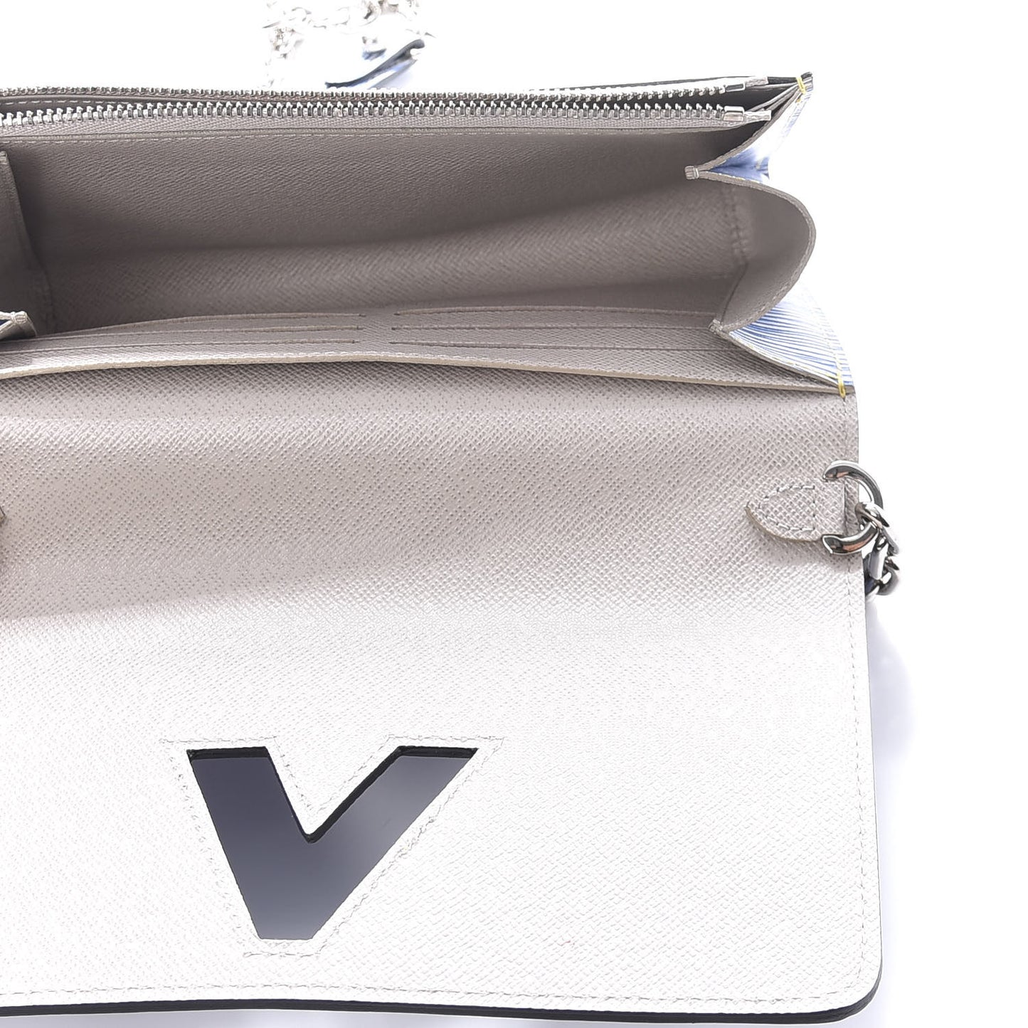Epi Twist Chain Wallet Denim Light