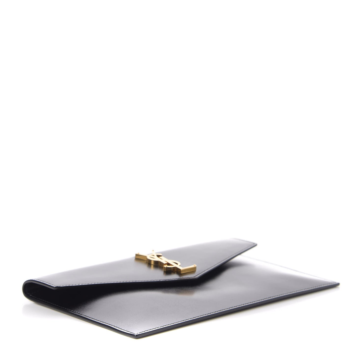 Smooth Shiny Calfskin Monogram Uptown Pouch Black