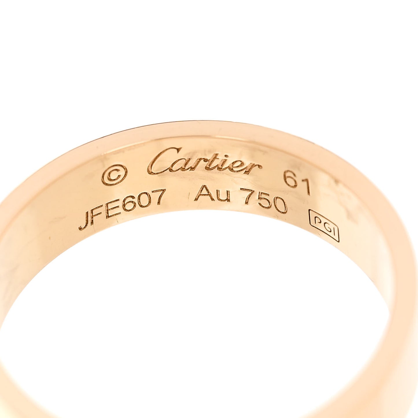 18K Yellow Gold 5.5mm LOVE Ring 61 9.5