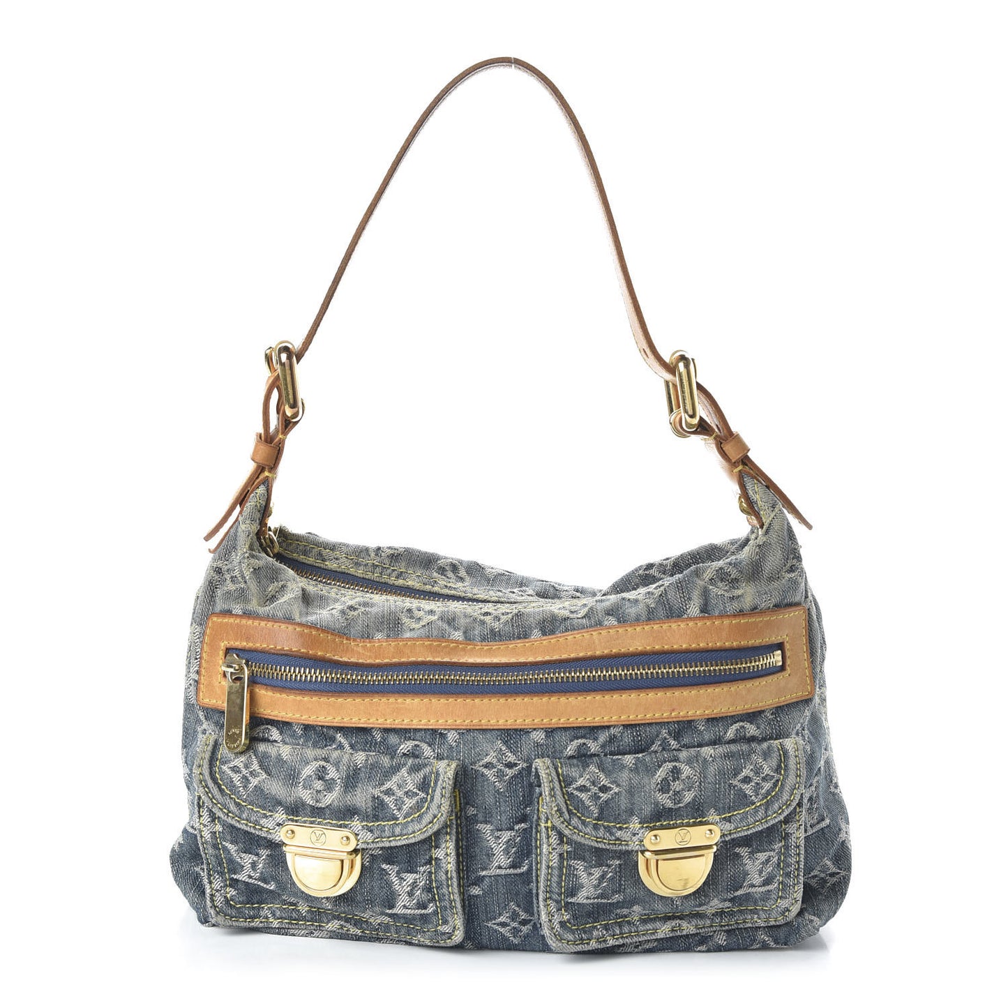 Monogram Denim Baggy PM Blue