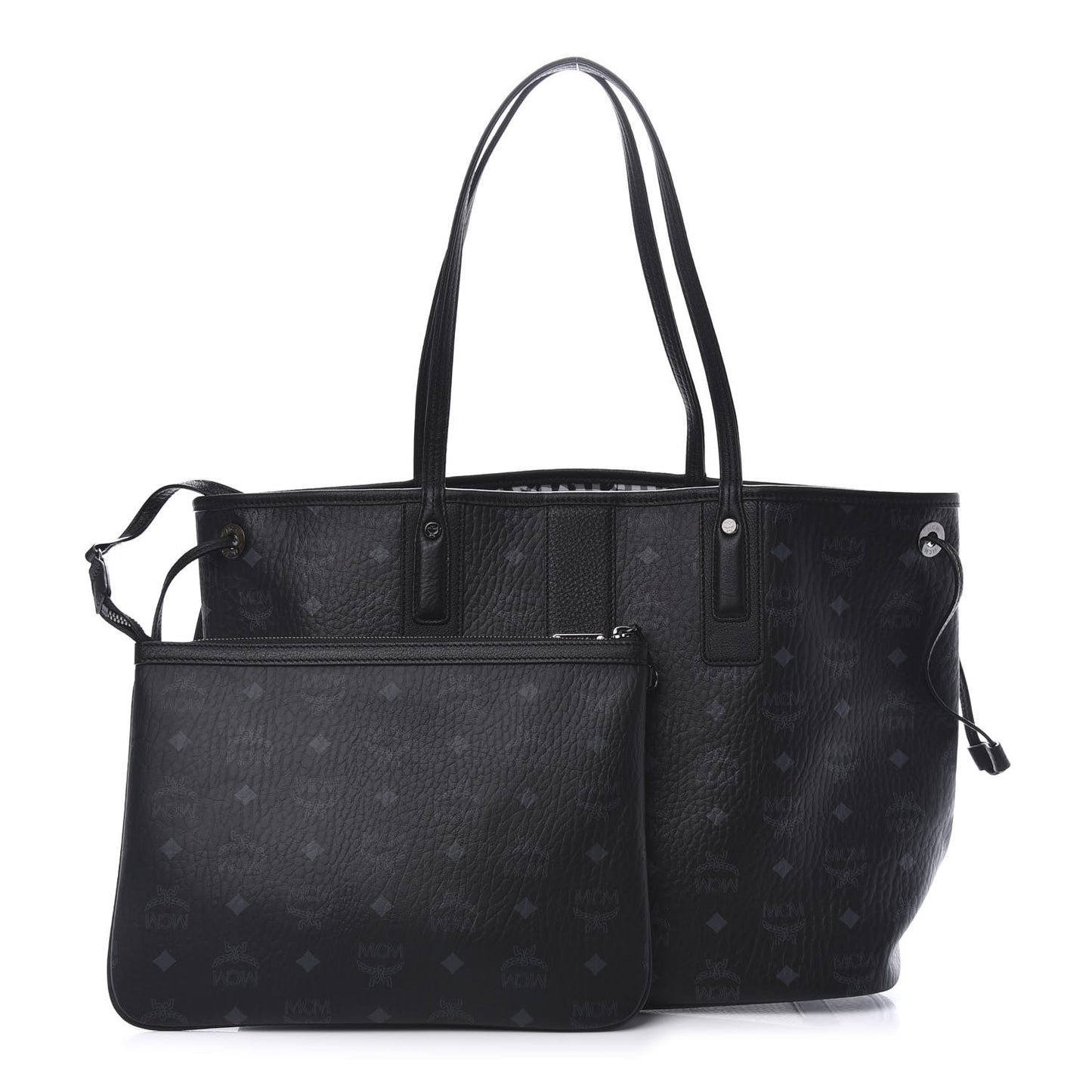 Visetos Medium Liz Reversible Shopper Tote Black