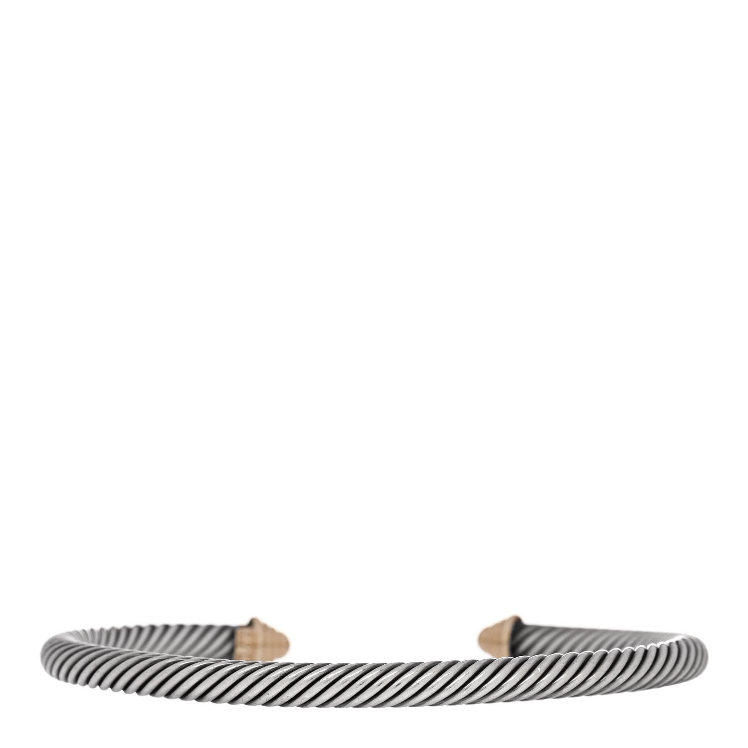 David Yurman Sterling Silver 14K Yellow Gold 5mm Cable Classics Bracelet 2 of 3