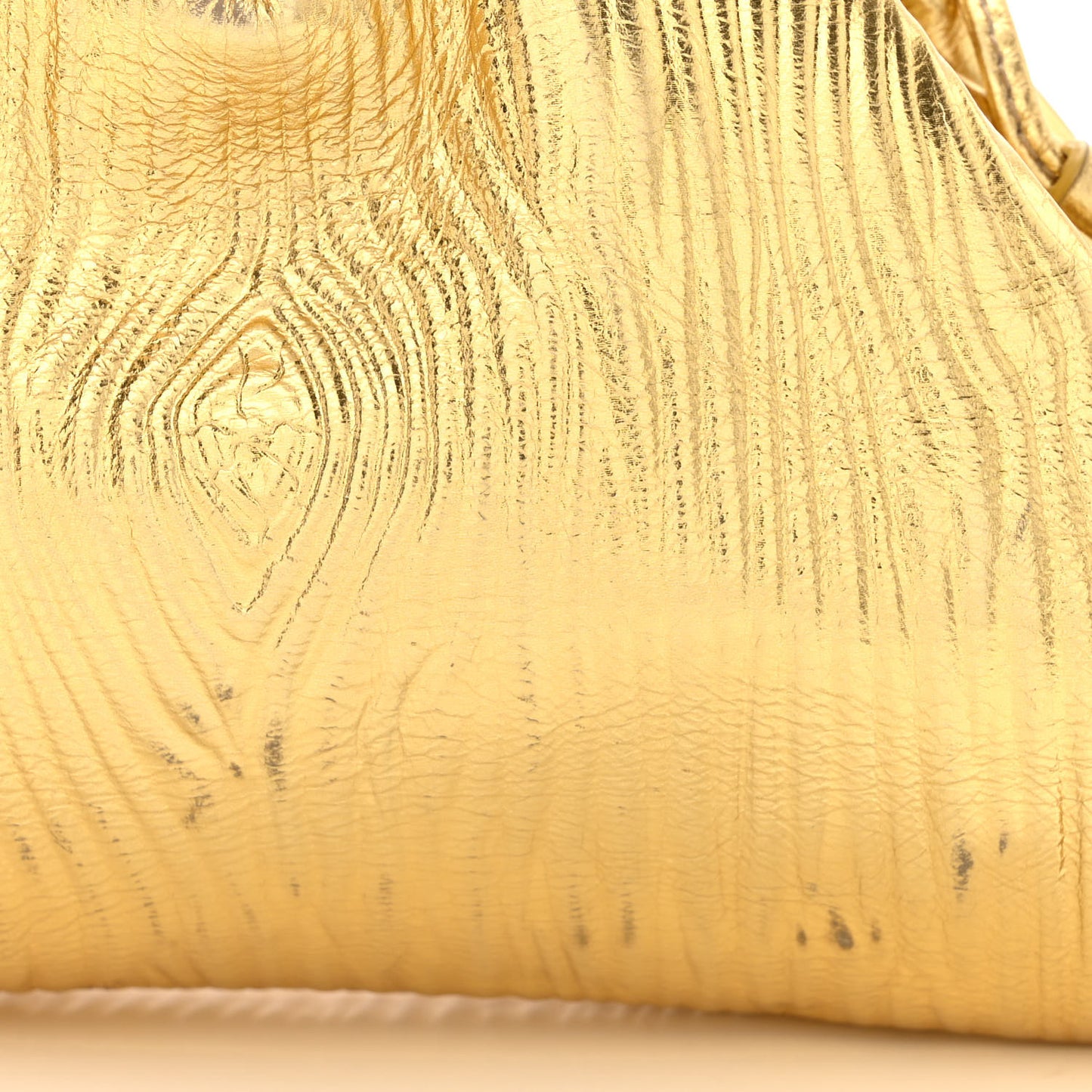 Metallic Bark Calfskin The Mini Pouch Gold
