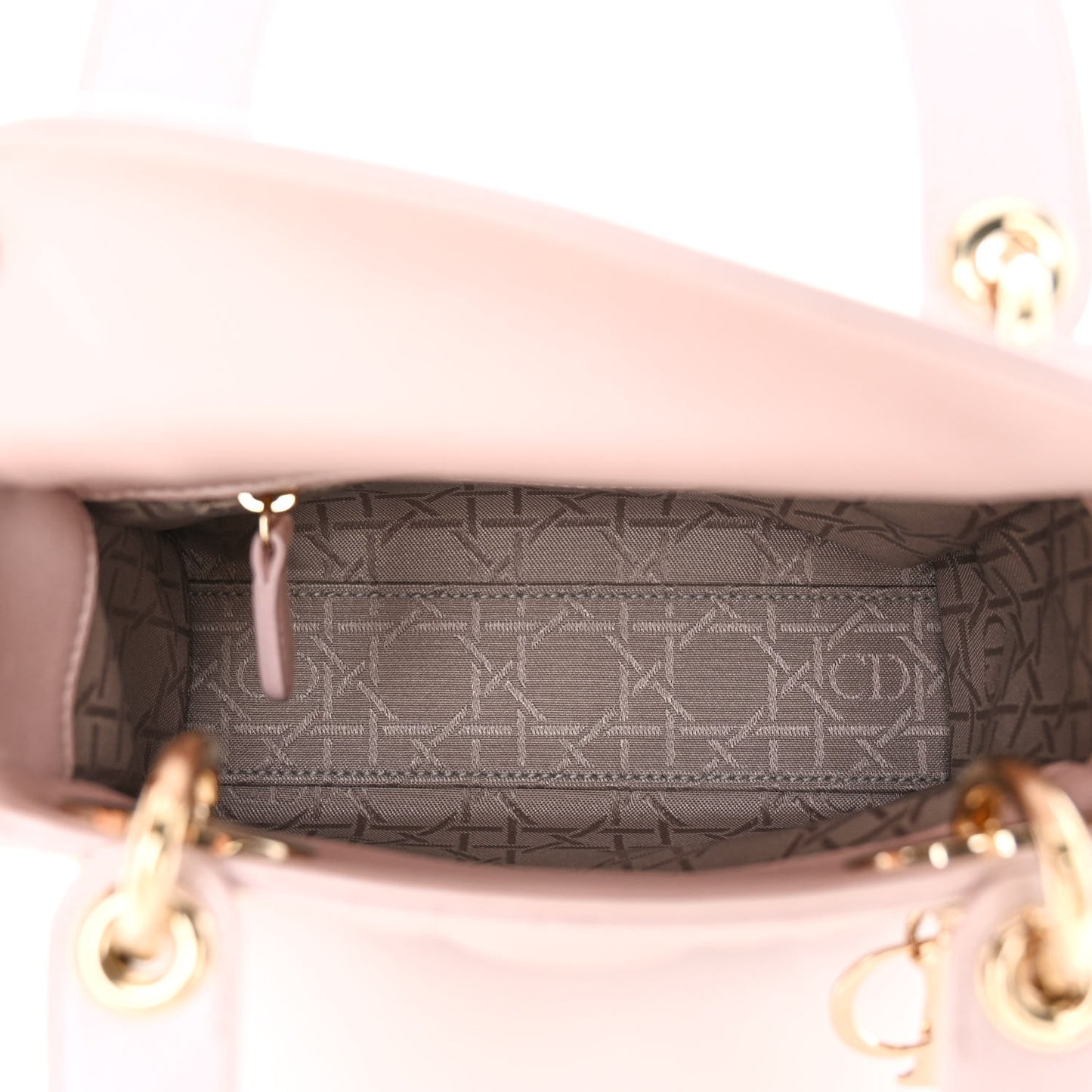 Metallic Lambskin Cannage Mini Lady Dior Lotus