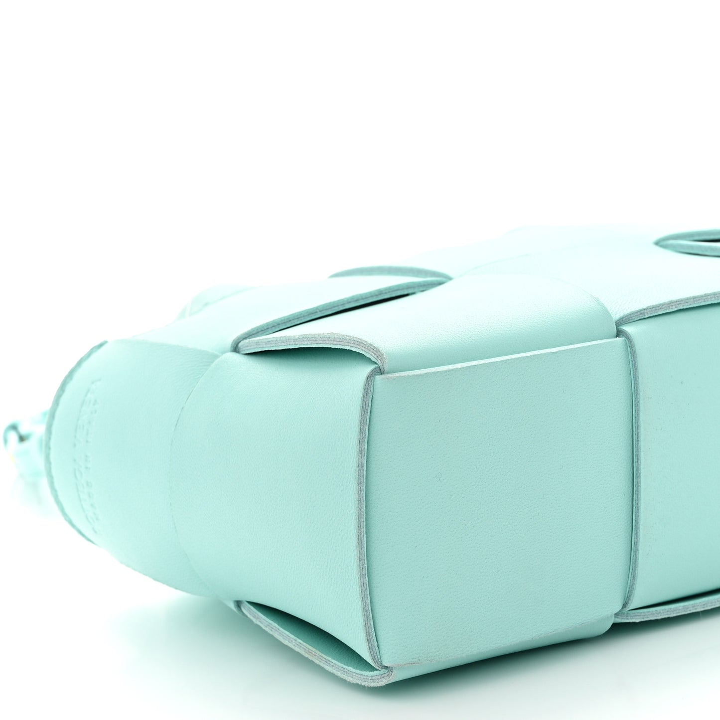 Lambskin Maxi Intreccio Candy Arco Tote Celadon