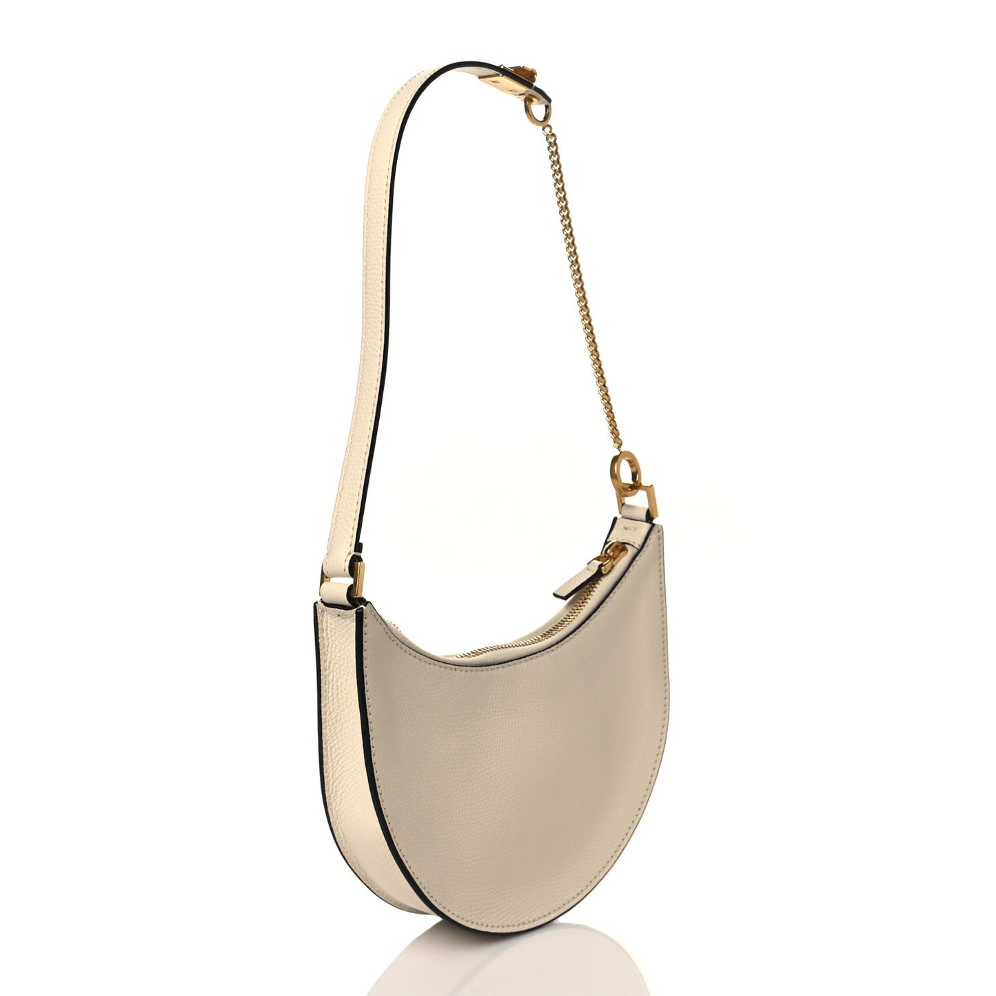 Calfskin Mini Vlogo Hobo Bag White
