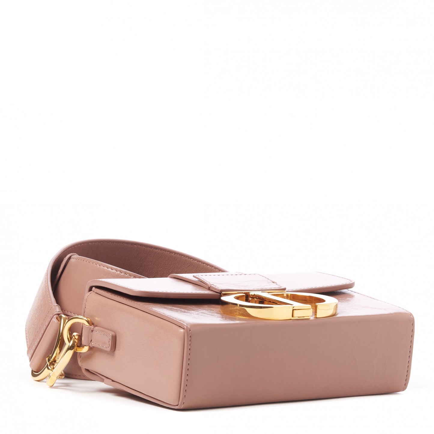 Crackled Lambskin 30 Montaigne Box Bag Pink