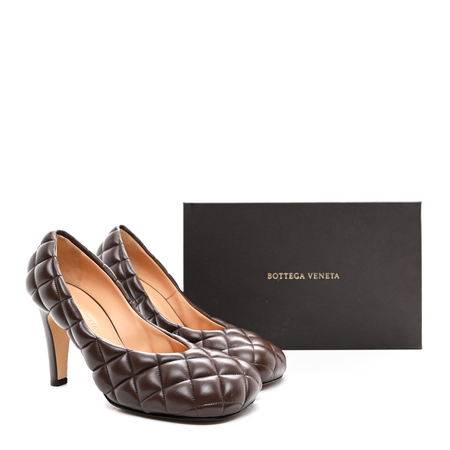 Bottega Veneta Nappa Matelasse Padded Dream Pumps 40 Chocolate 9 of 9