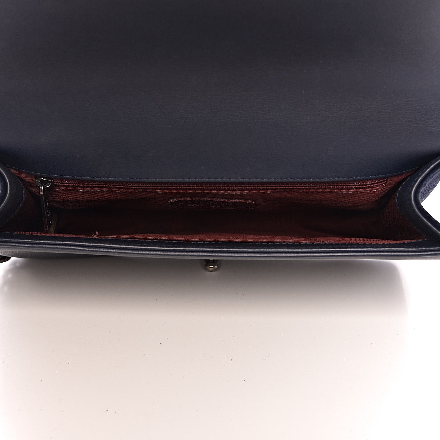 Chanel Velvet Tweed Quilted New Medium Boy Flap Dark Navy Blue 5 of 15