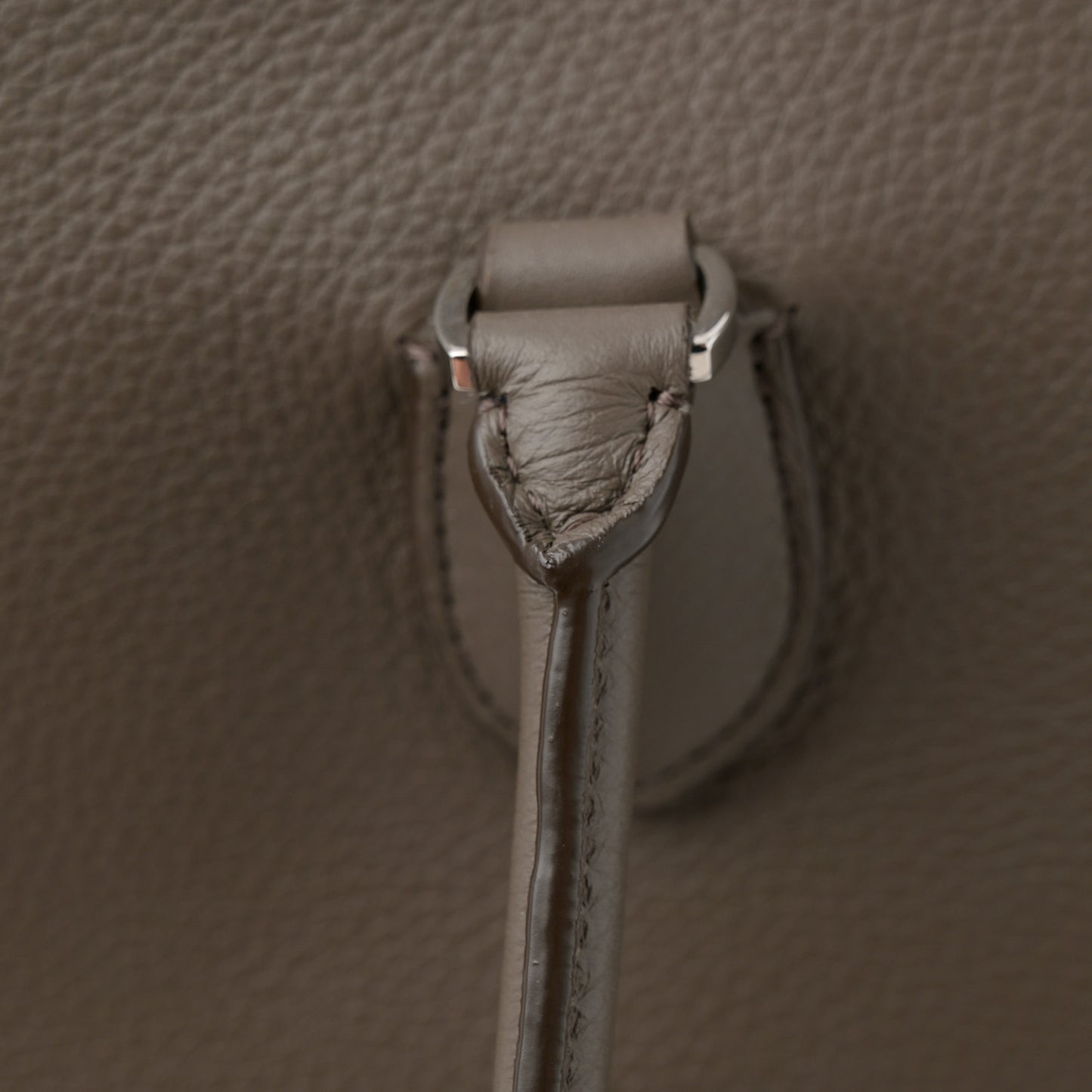 Grained Calfskin EW Bowling Bag Elephant
