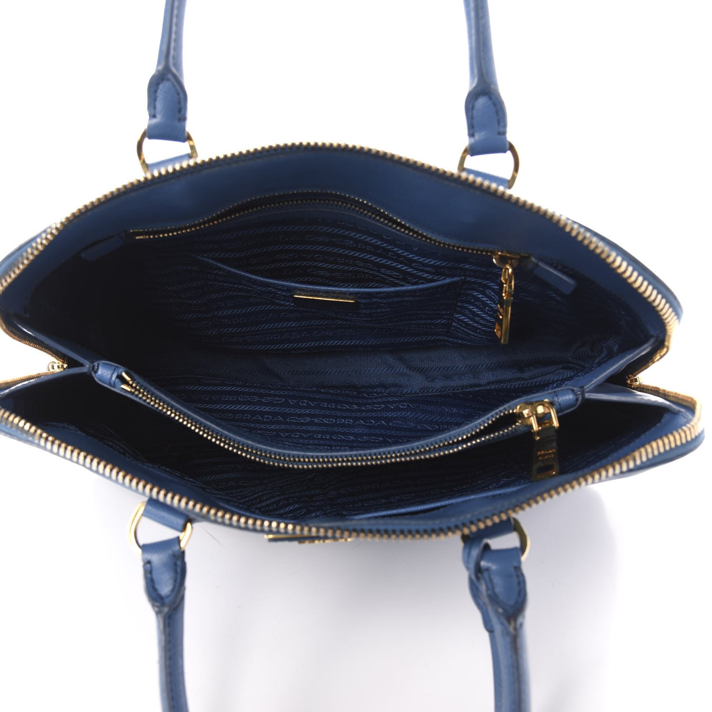 Saffiano Lux Large Promenade Tote Bluette