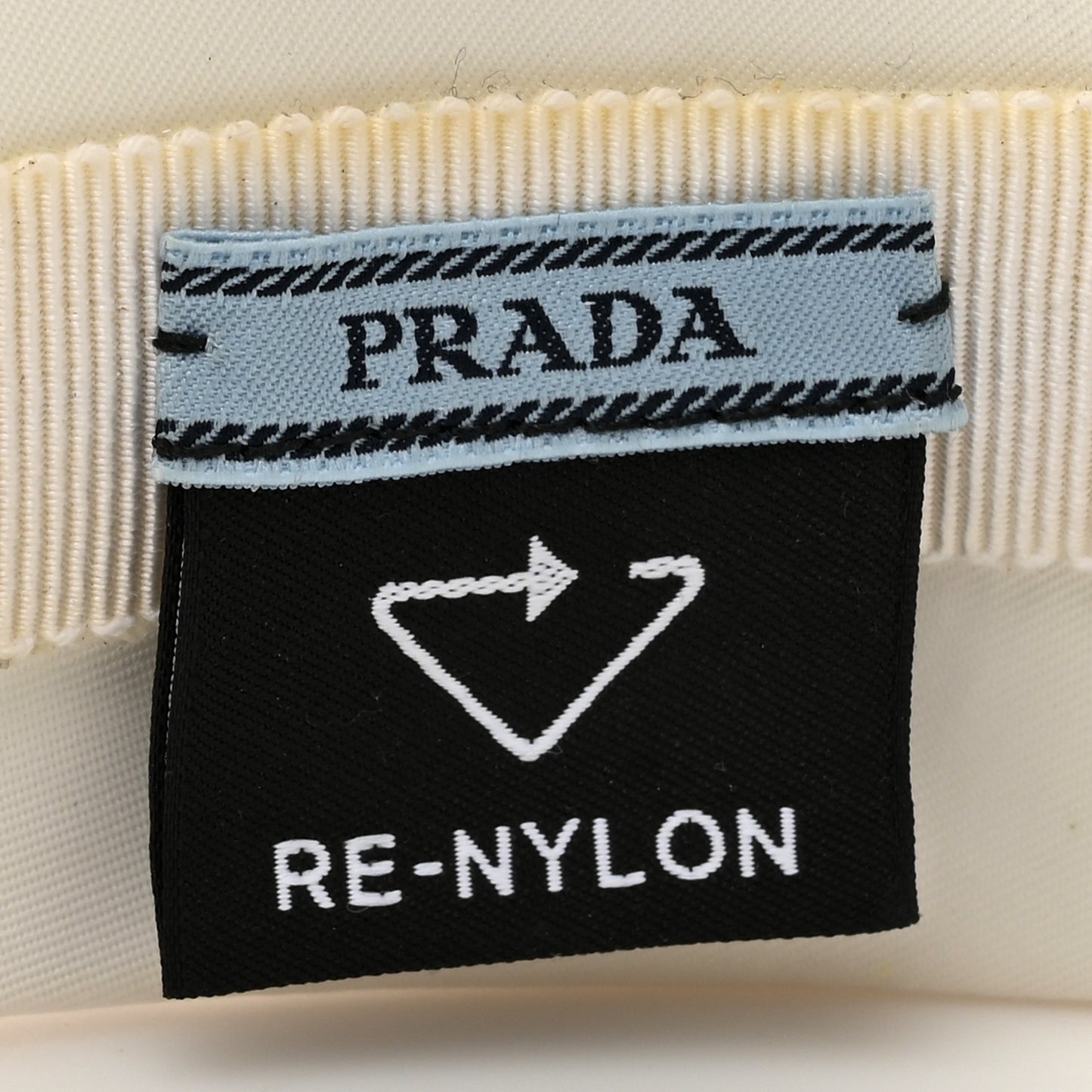 Re-Nylon Triangle Logo Headband White