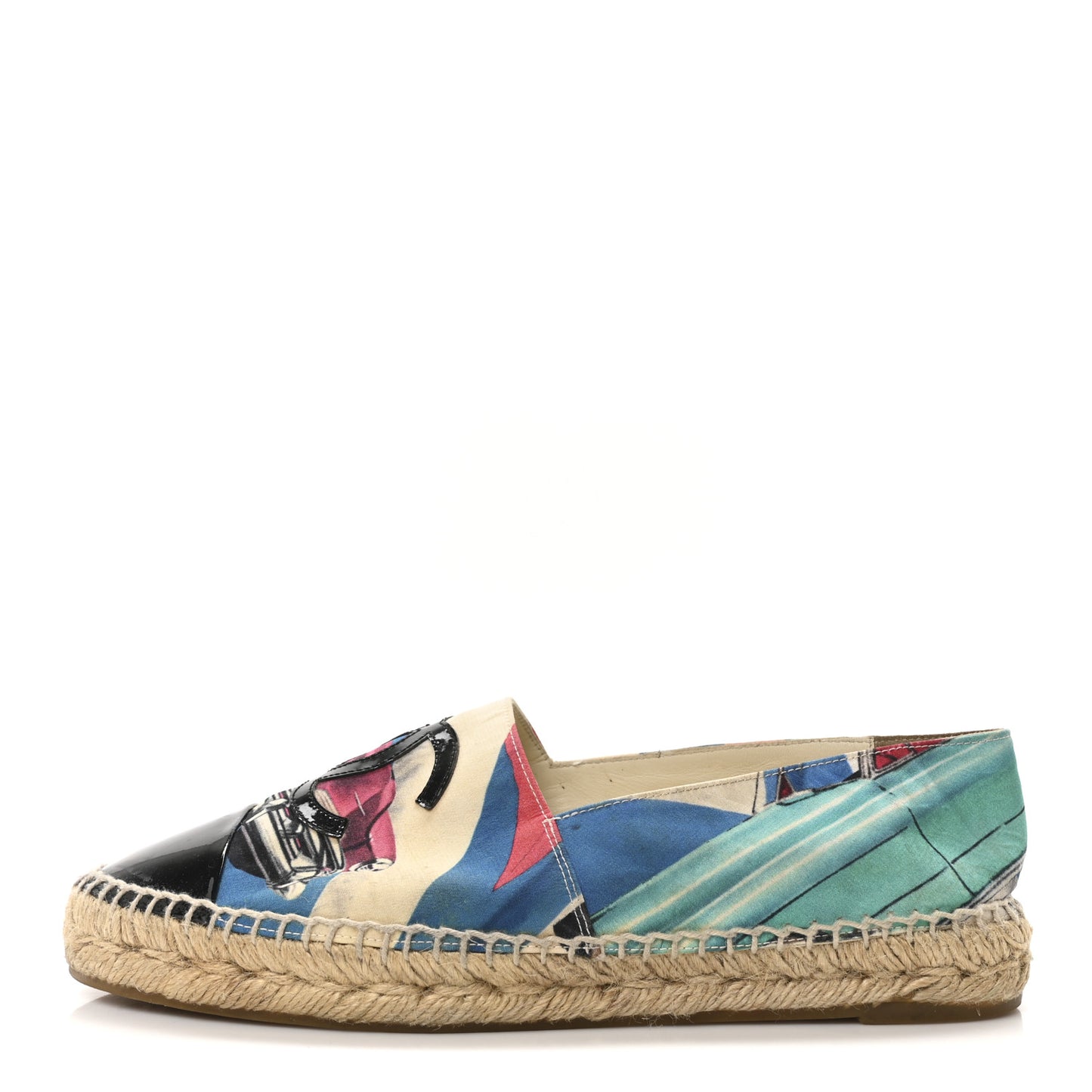 Fabric Patent CC Espadrilles 40 Multicolor Black