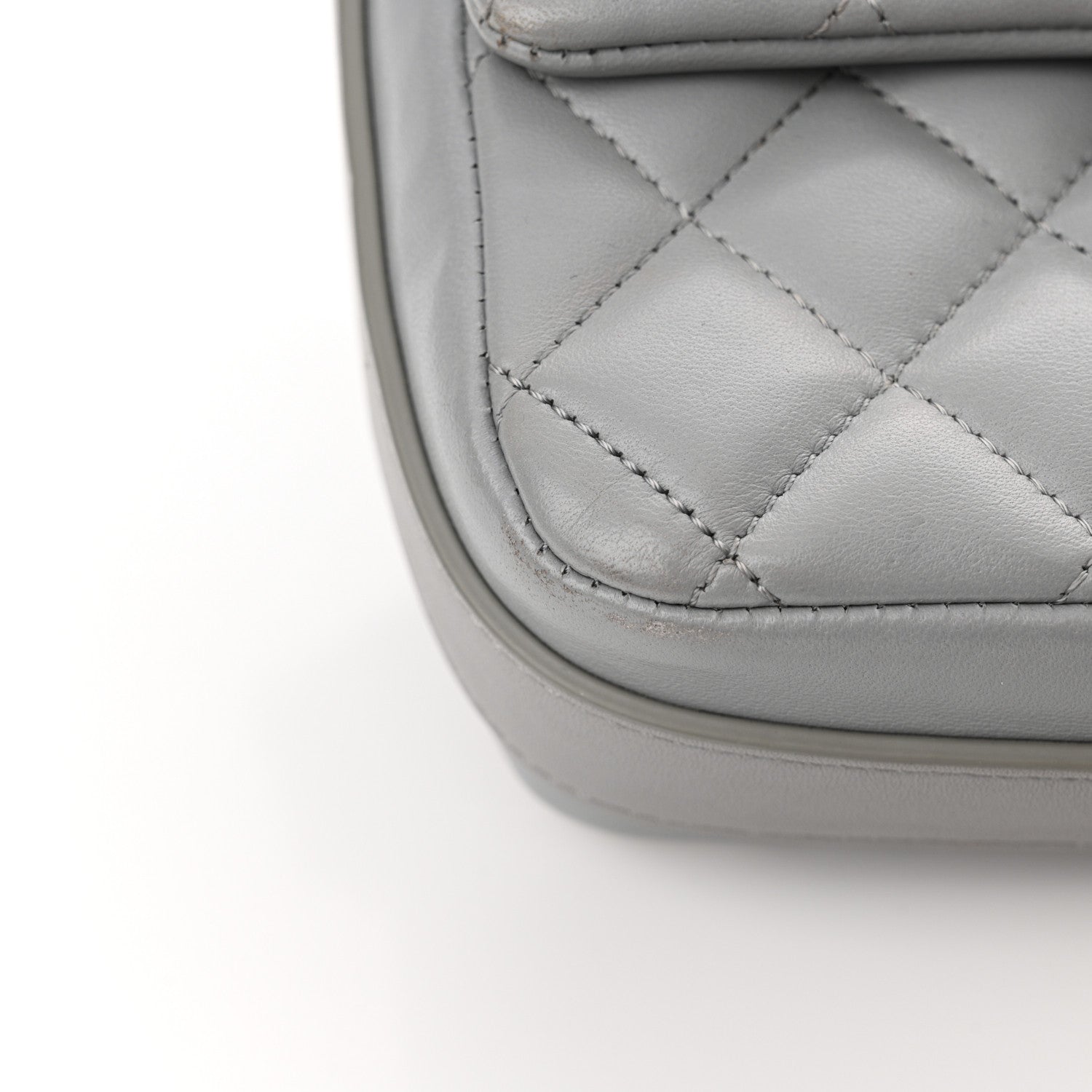 Chanel Calfskin Quilted Bolero De Chanel Flap Bag Grey 13 of 15