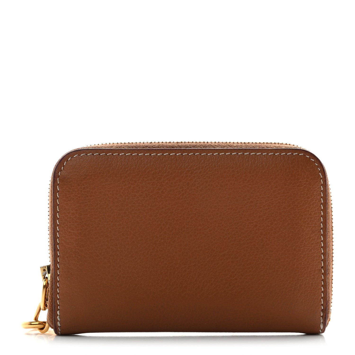 Hermes Evercolor Zipengo Chaine d'Ancre Compact Card Holder Gold