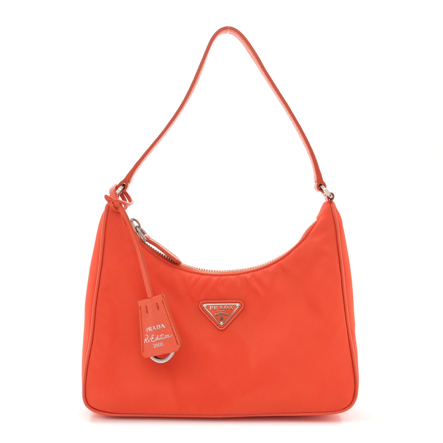 Re-Nylon Saffiano Mini Re-Edition 2005 Bag Arancio