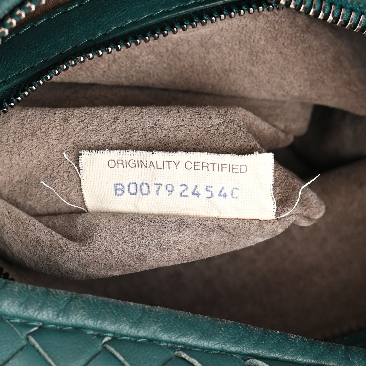 Nappa Intrecciato Large Veneta Hobo Teal