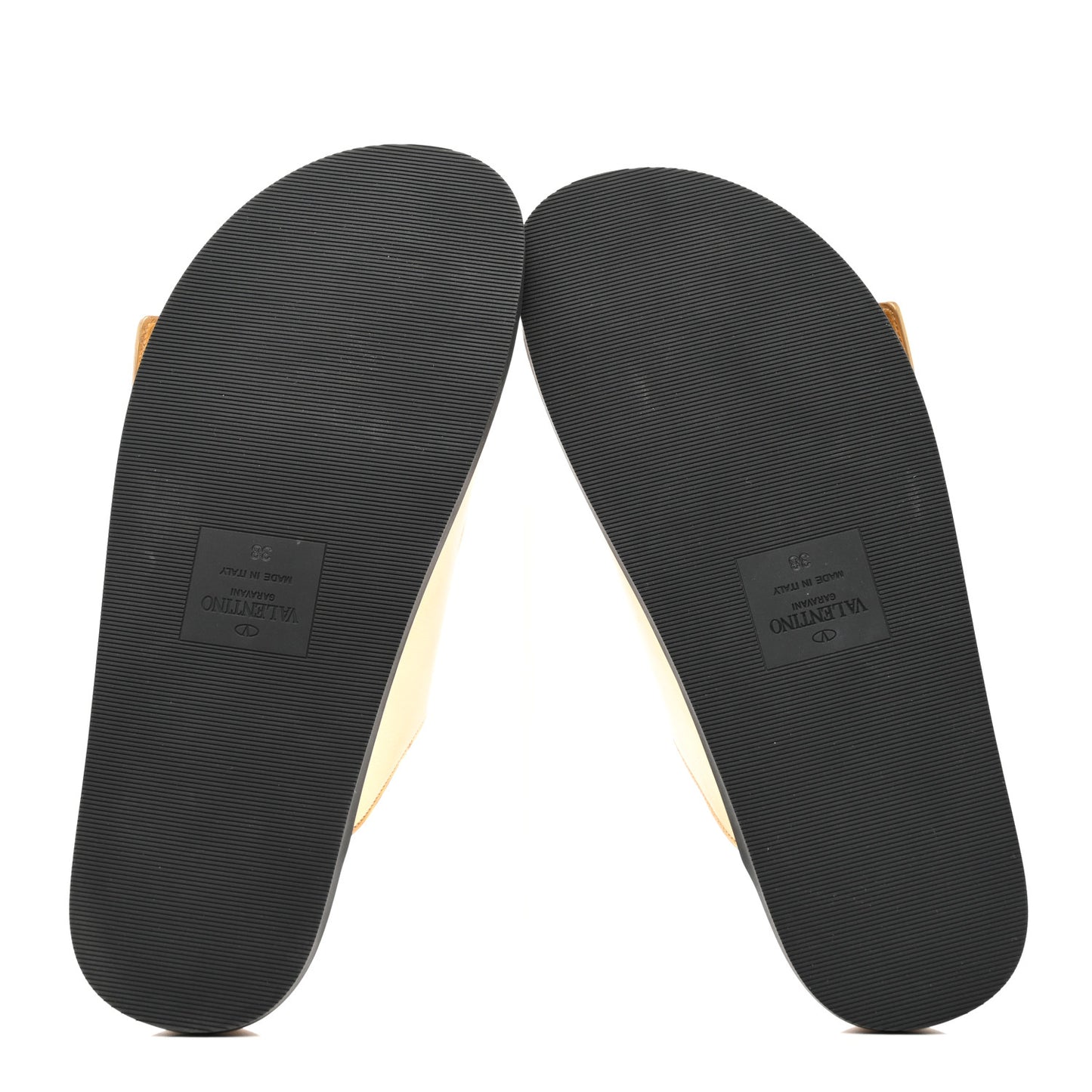 Nappa Roman Stud Slide Sandals 38 Antique Brass
