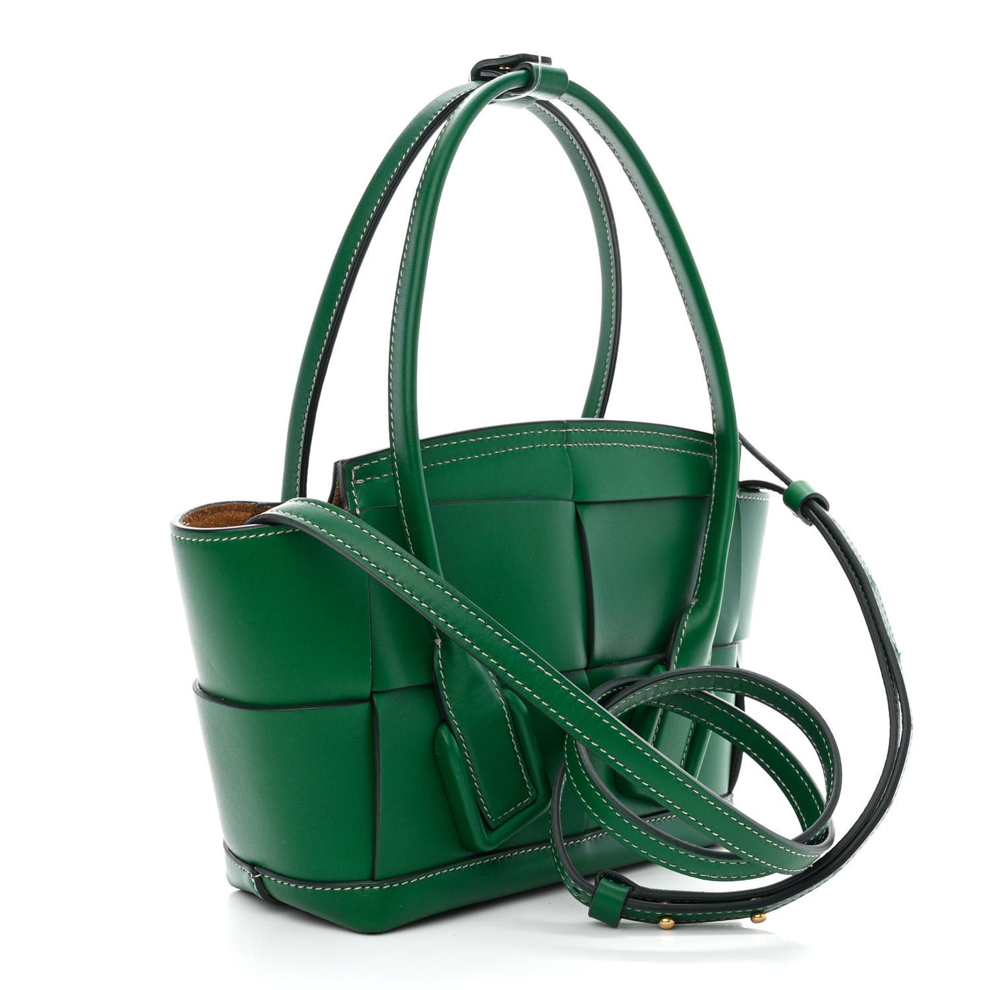 French Calfskin Maxi Intrecciato Arco 33 Racing Green