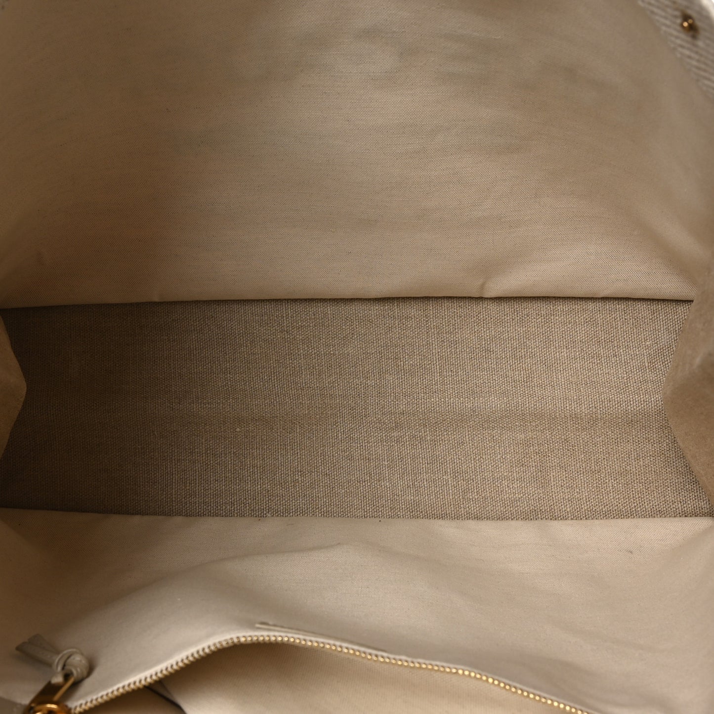 Linen Calfskin Rive Gauche Tote Beige Sea Salt