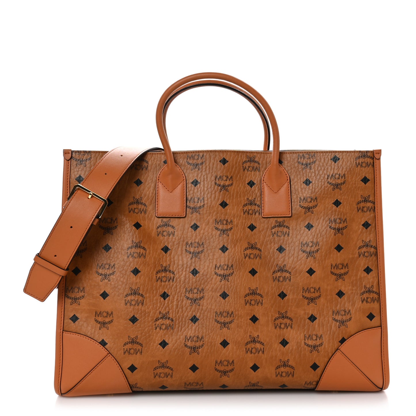 Visetos Large Munchen Tote Cognac