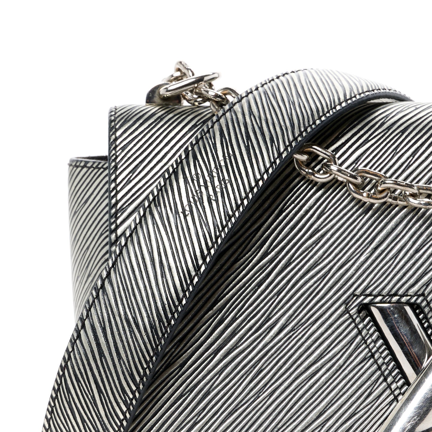 Epi Twist Shoulder Bag MM Platine