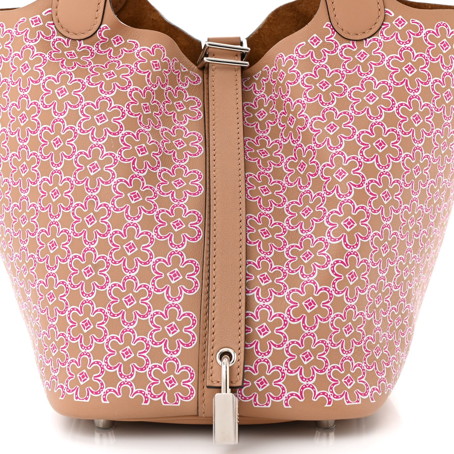 Hermes Swift Lucky Daisy Picotin Lock 18 PM Chai Rose White 8 of 10