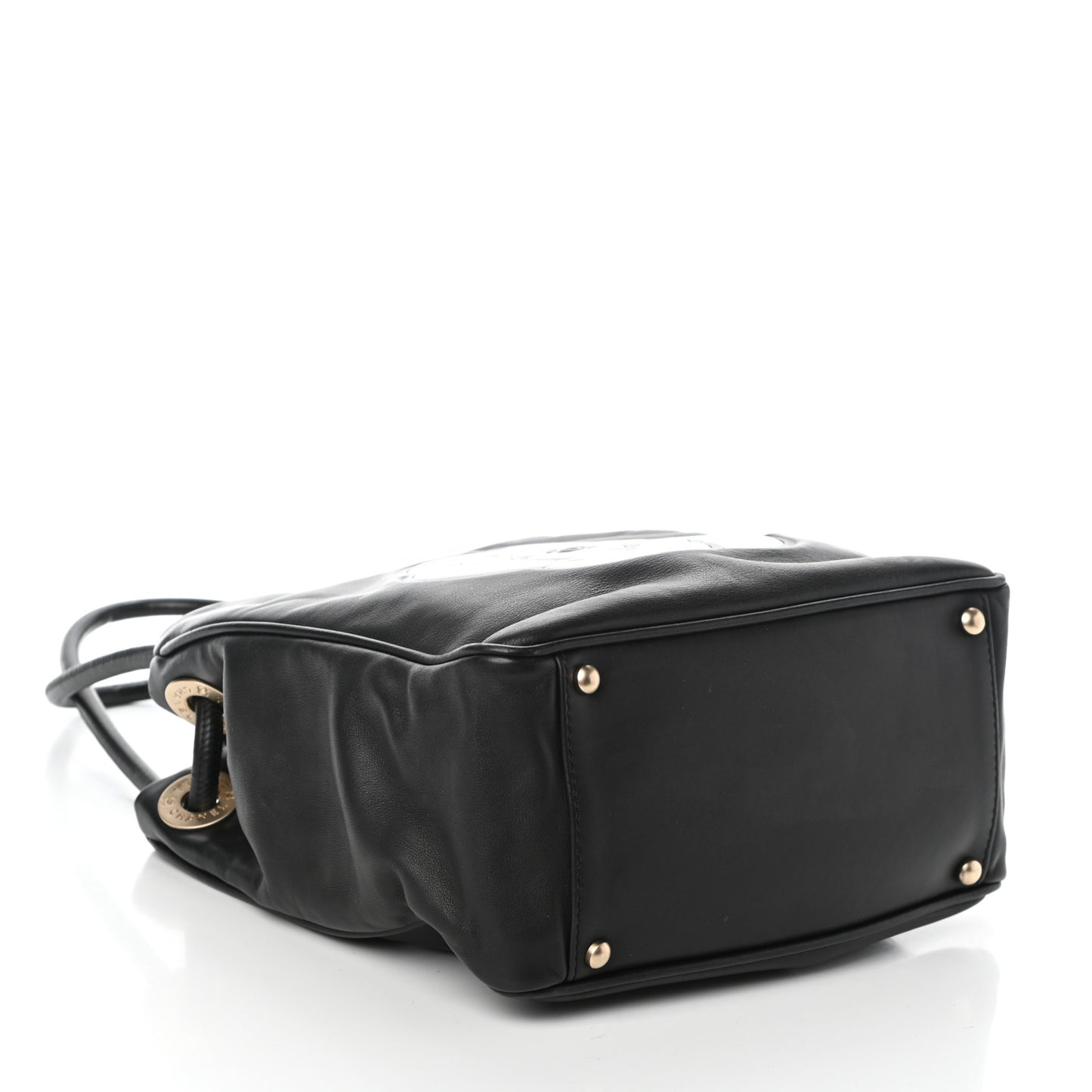 Lambskin Camellia Tote Black